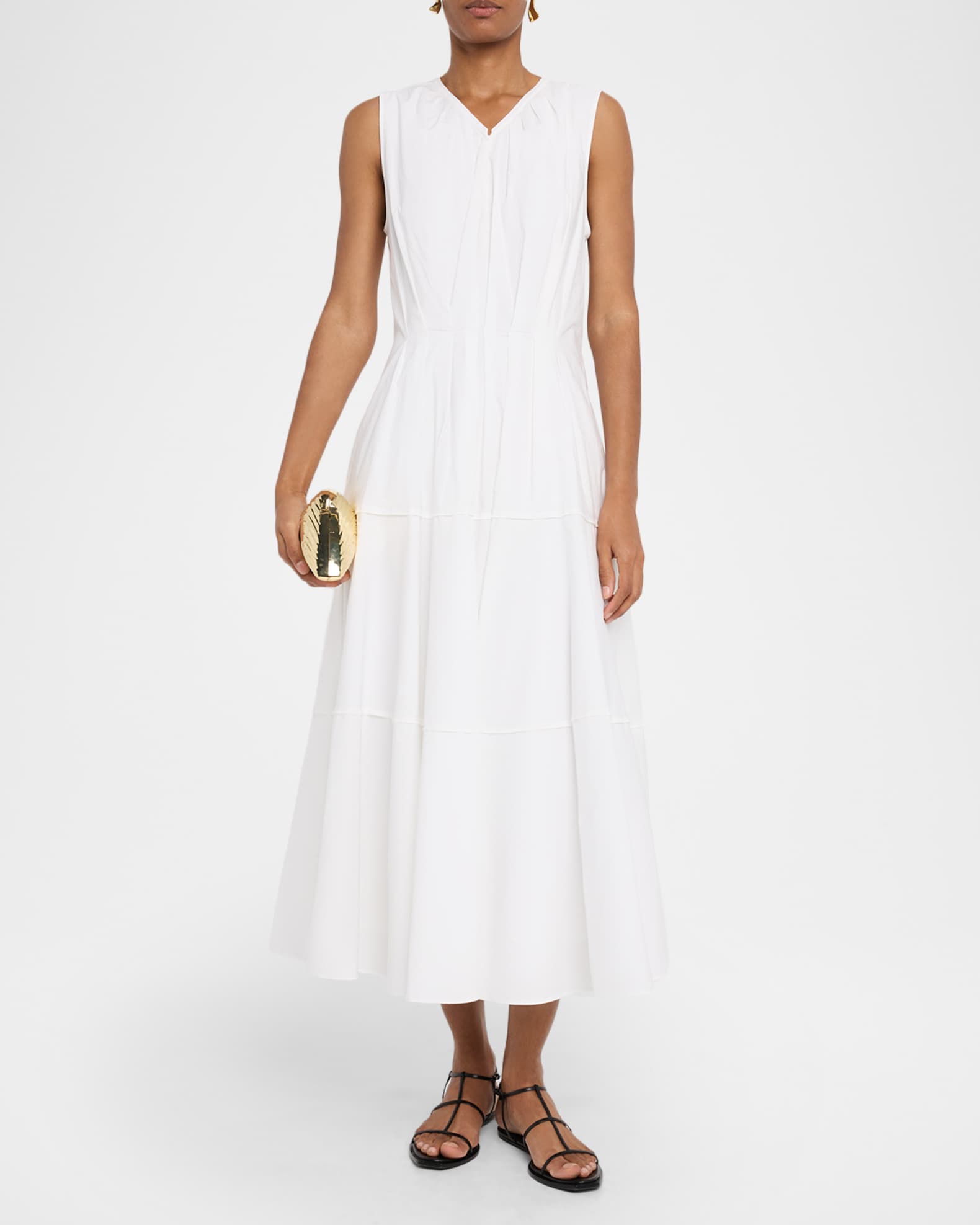 Kailey Stretch Poplin Maxi Dress 1
