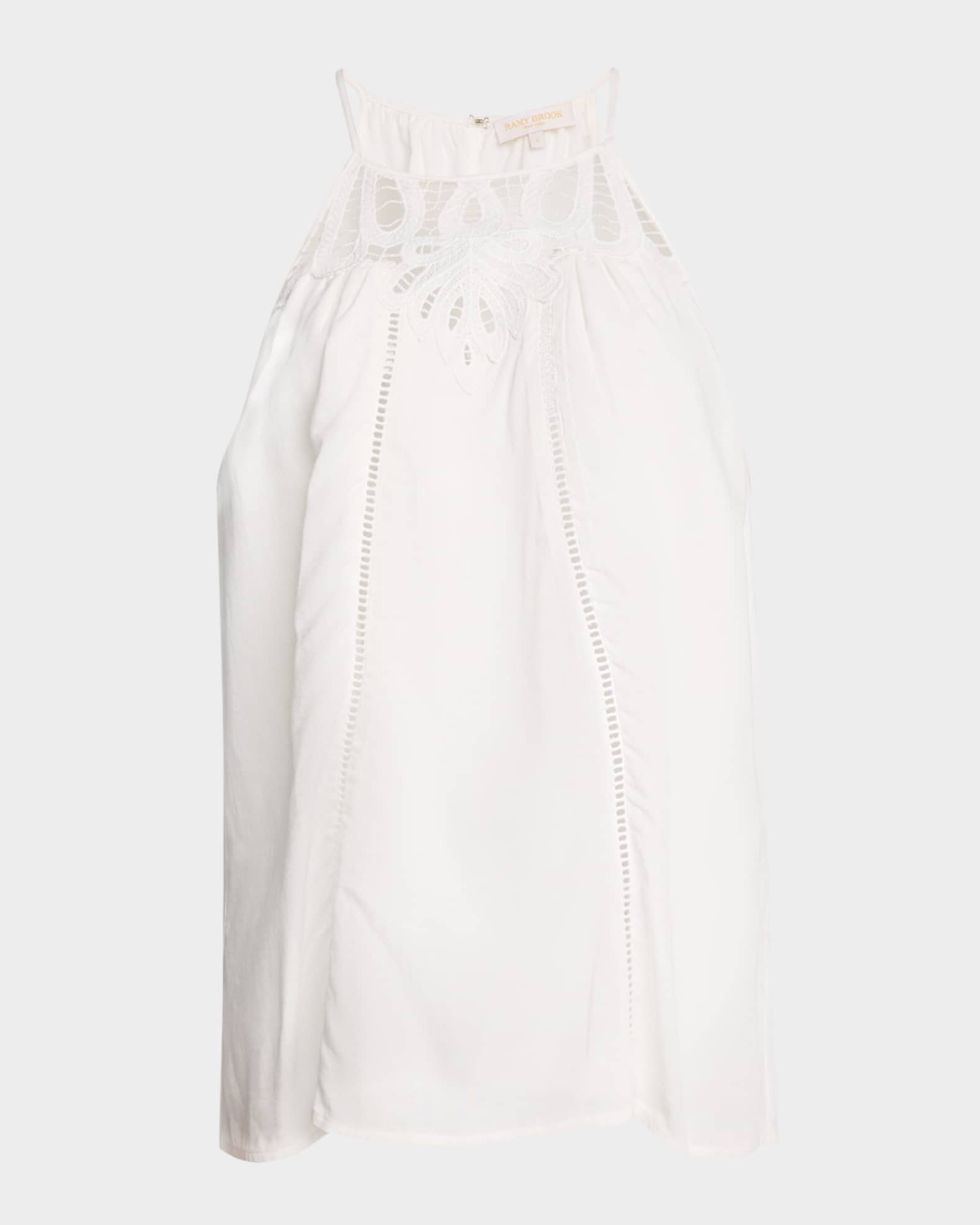 Mila Eyelet Embroidered Sleeveless Top 0