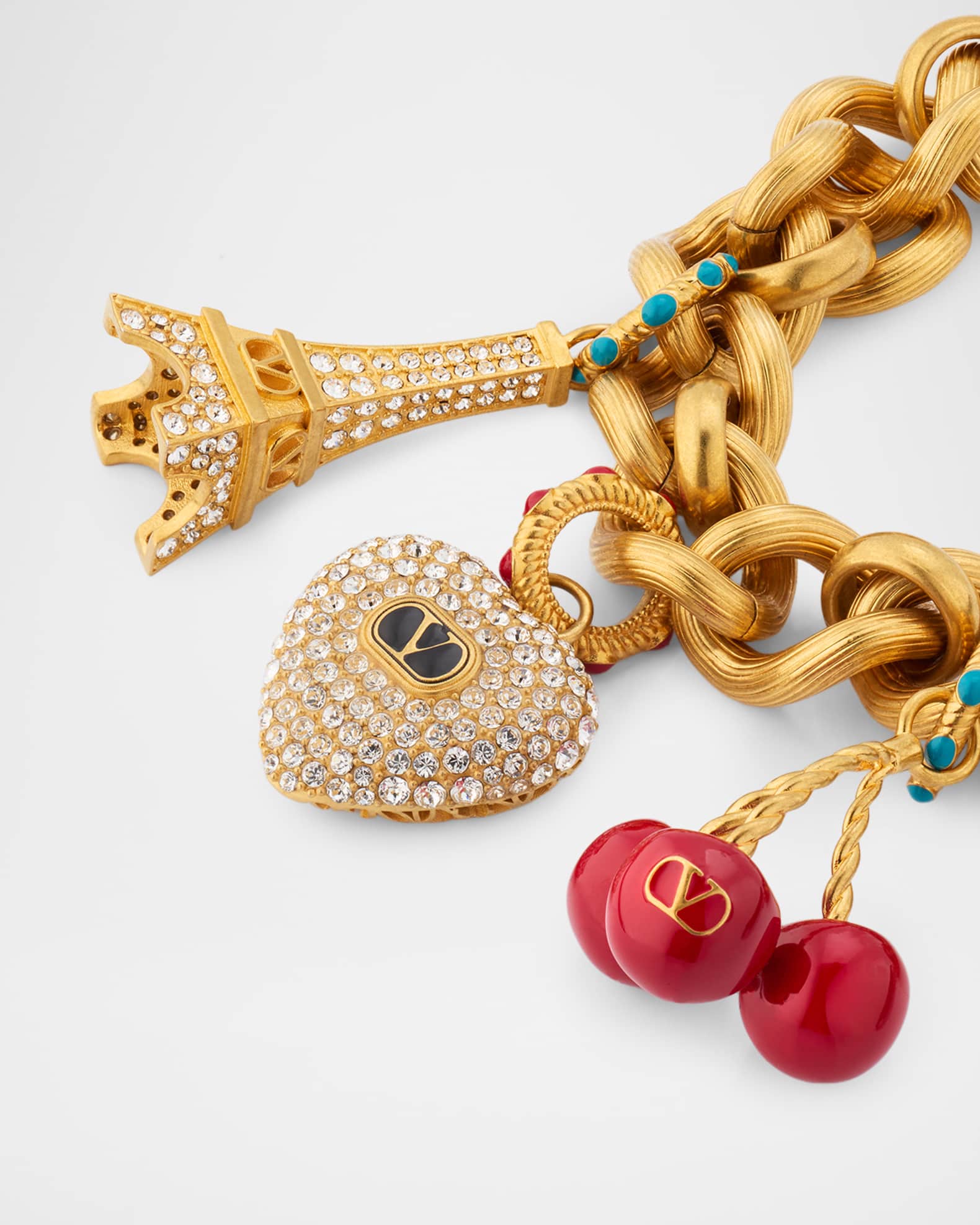 Valentino Garavani Chez Valentino Bracelet in Metal, Enamel and