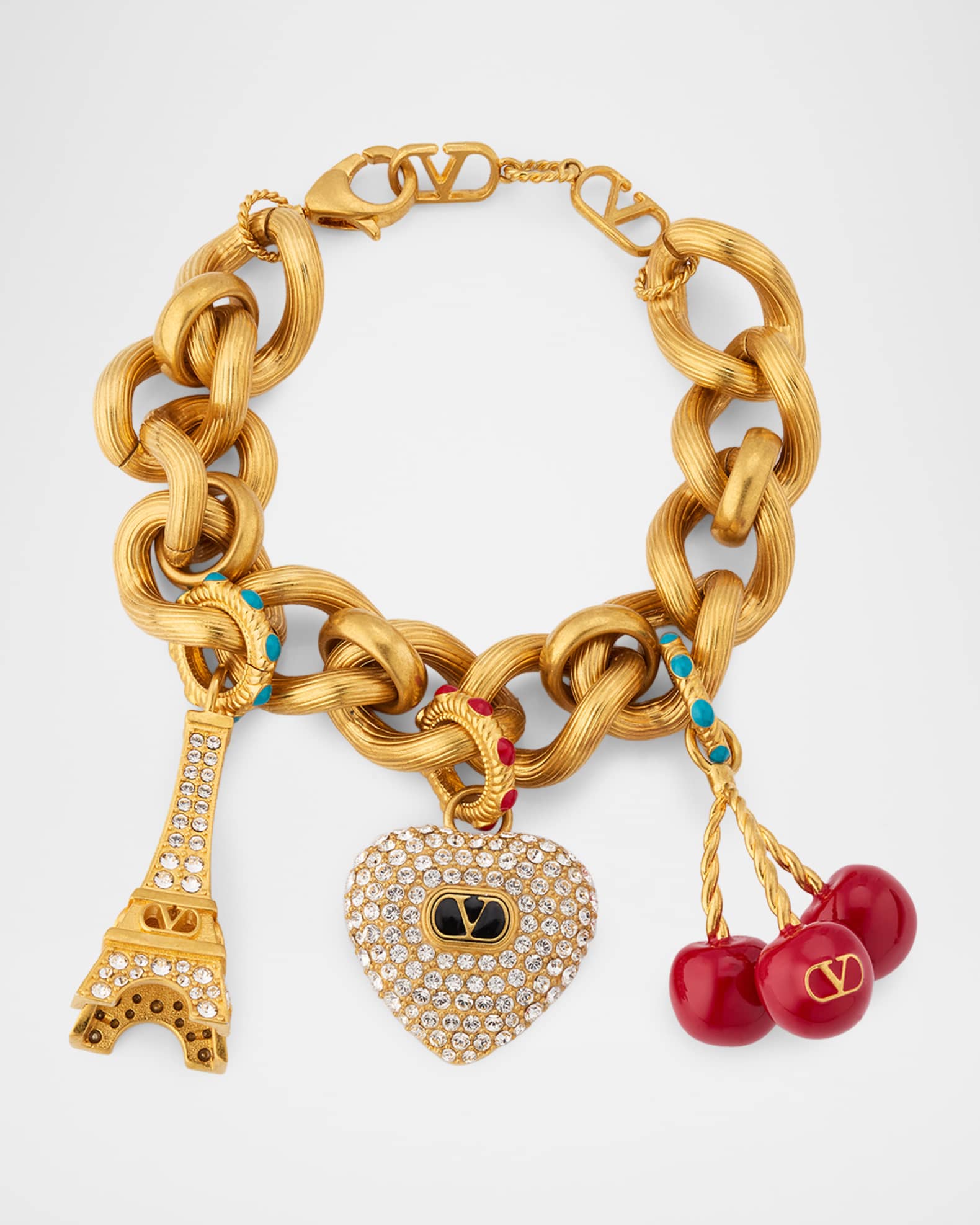 Valentino Garavani Chez Valentino Bracelet in Metal, Enamel and