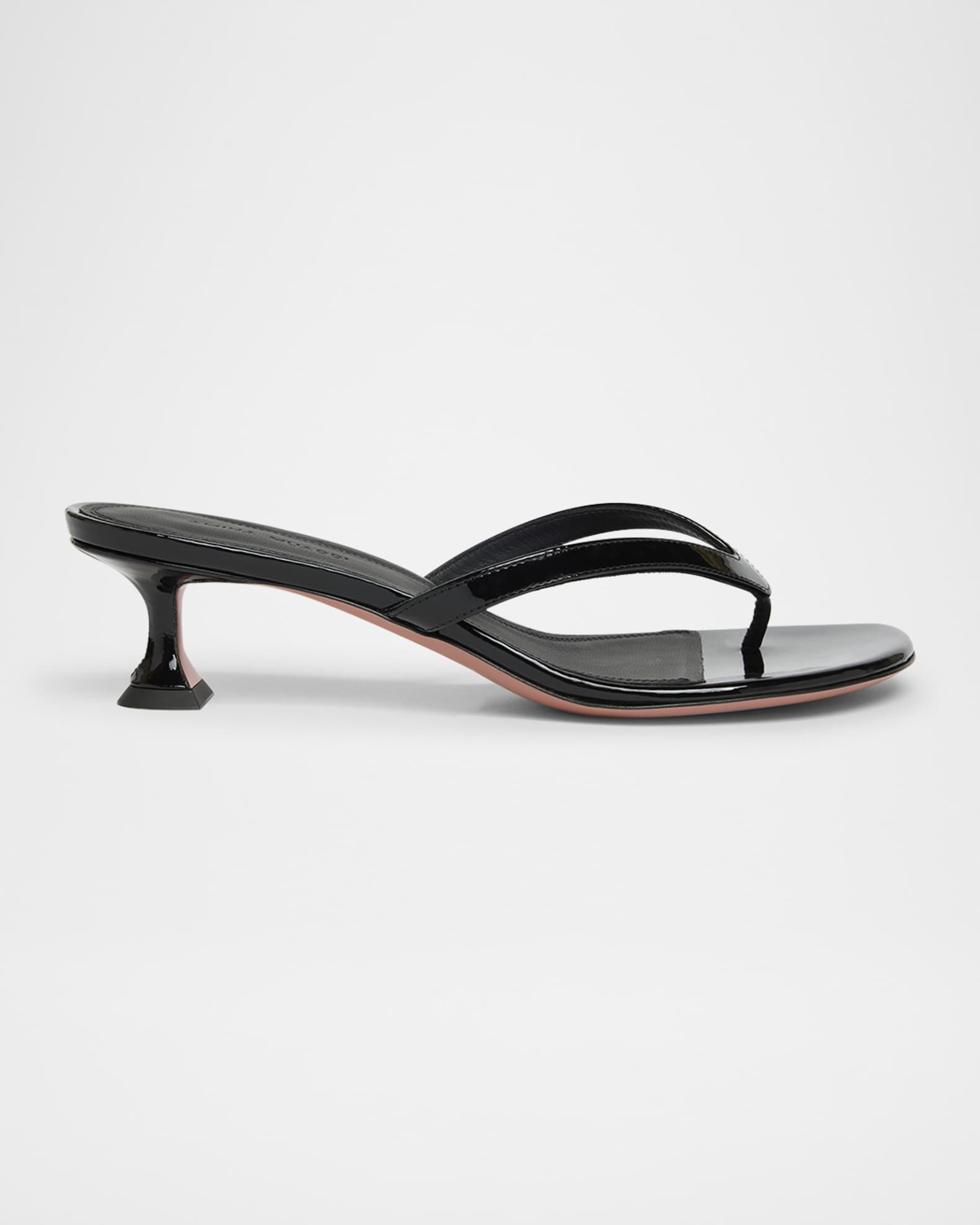 Amina Muaddi Juliette Patent Kitten Thong Sandals | Neiman