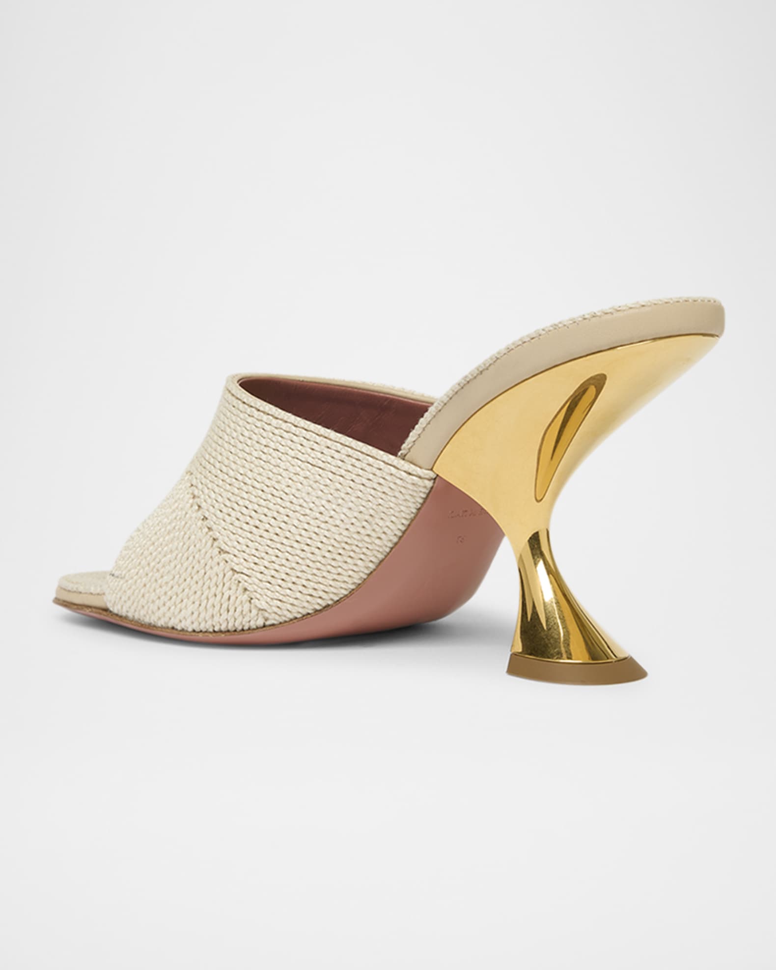 Amina Muaddi Taylor Woven Slipper Mule Sandals | Neiman Marcus