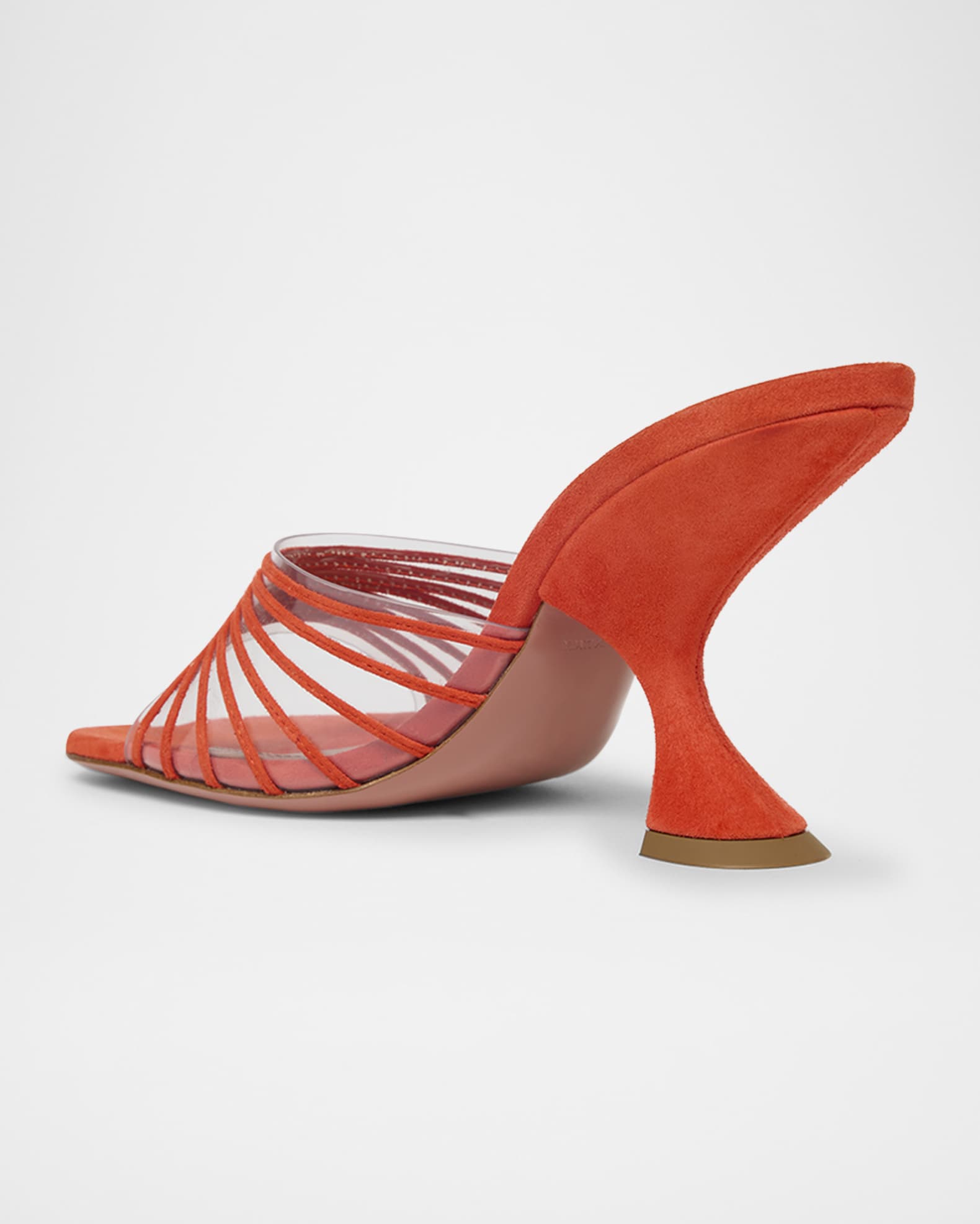 Mookie Suede PVC Comma-Heel Mules 1
