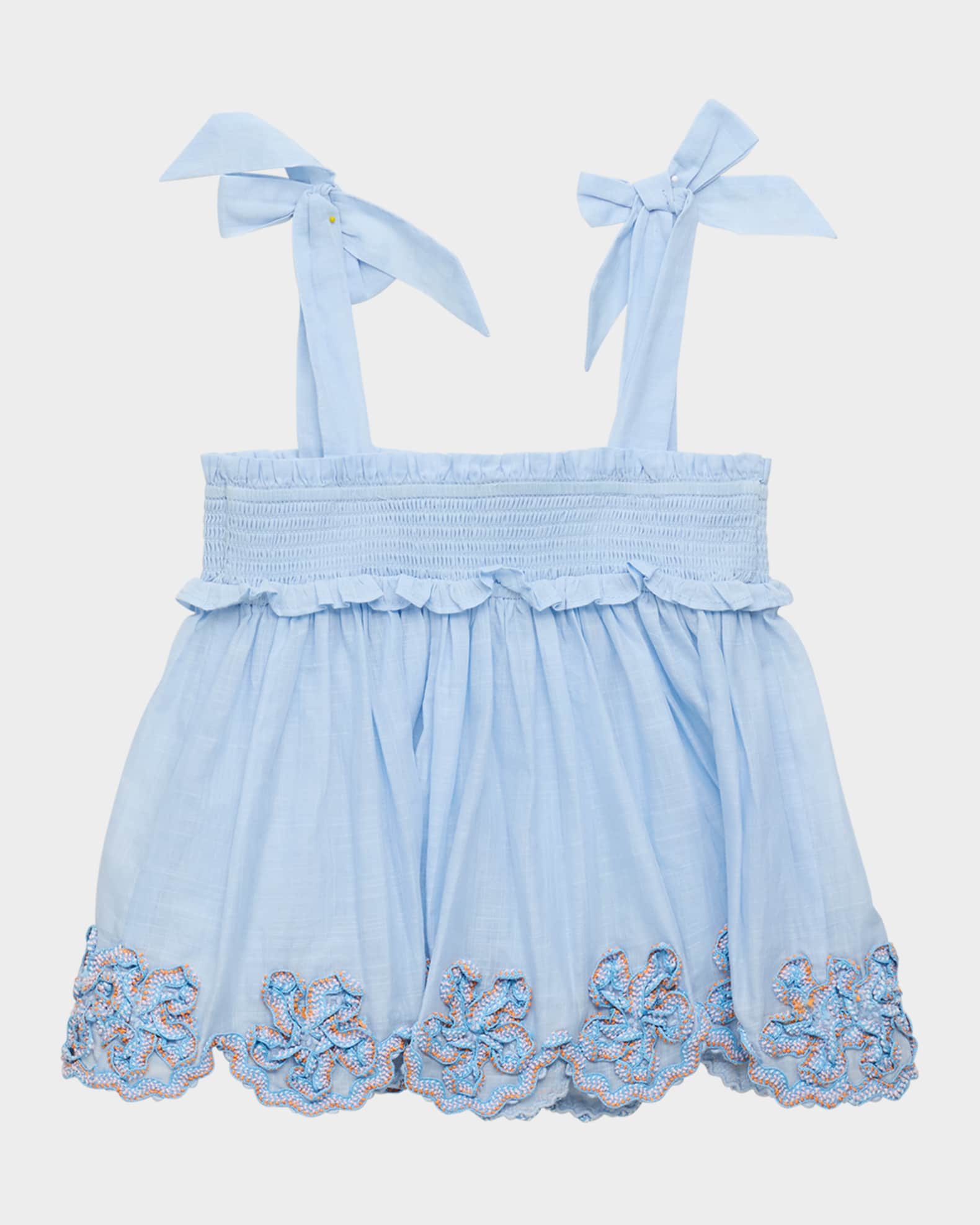 Girl's Cascadian Ruffle Smocked Top, Size 2-12 1