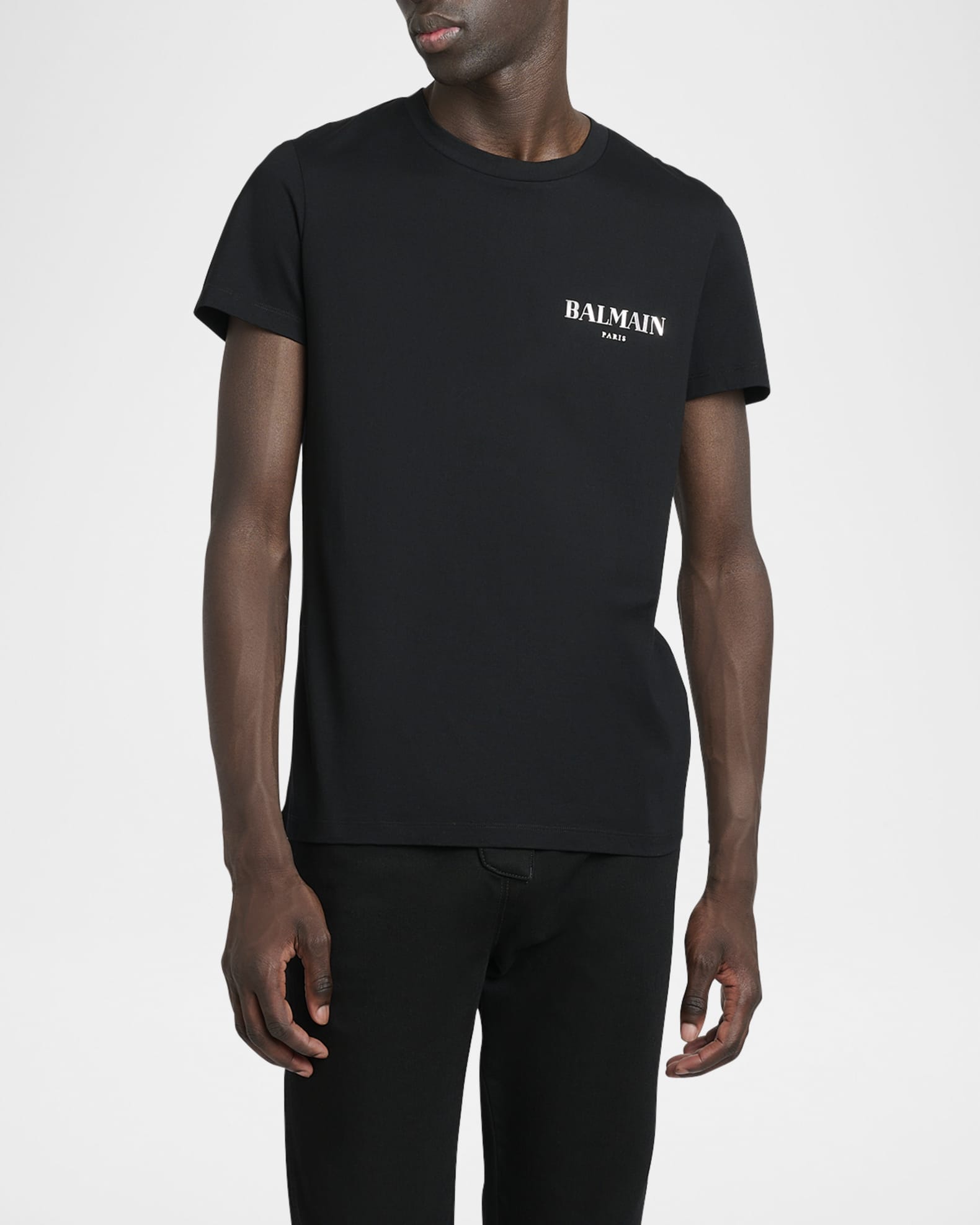 Tシャツ・カットソー BALMAIN BALMAIN VINTAGE GEL T-SHIRT - SLIM FIT Balmain Men's Vintage Gel Logo Slim-Fit T-Shirt | Neiman Marcus