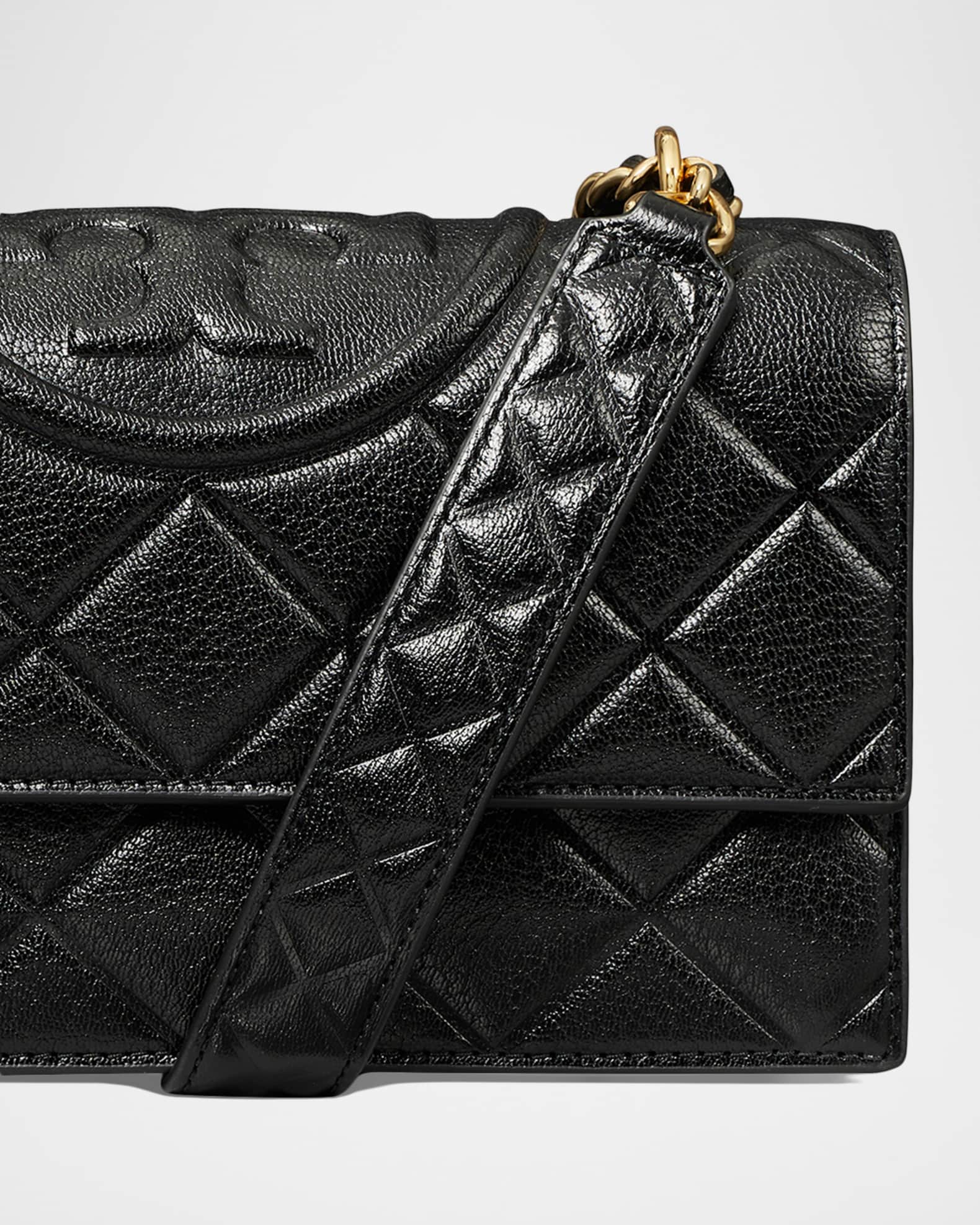 Tory Burch Fleming Small Convertible Leather Shoulder Bag | Neiman