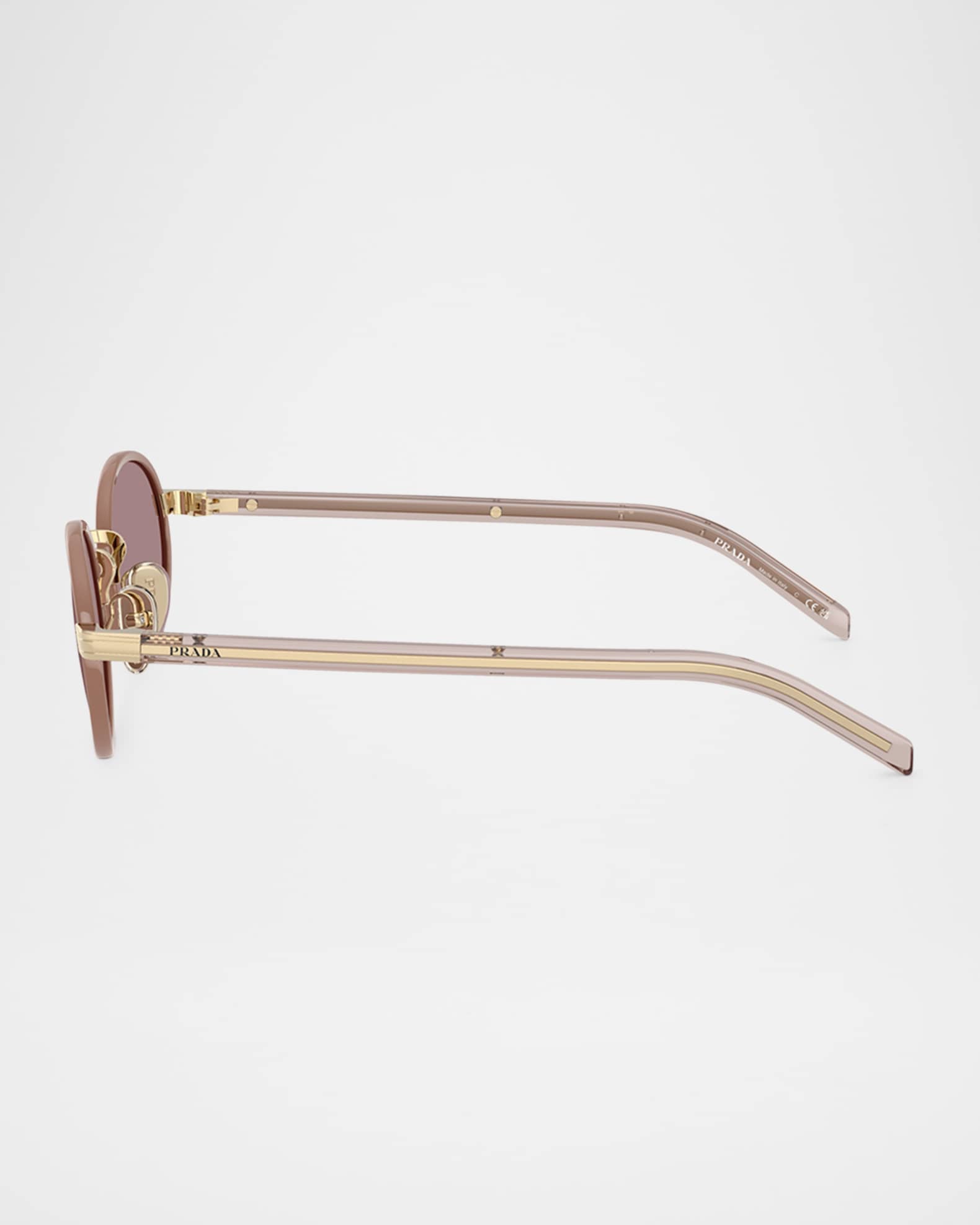 Prada PR B56S Oval Steel Sunglasses | Neiman Marcus