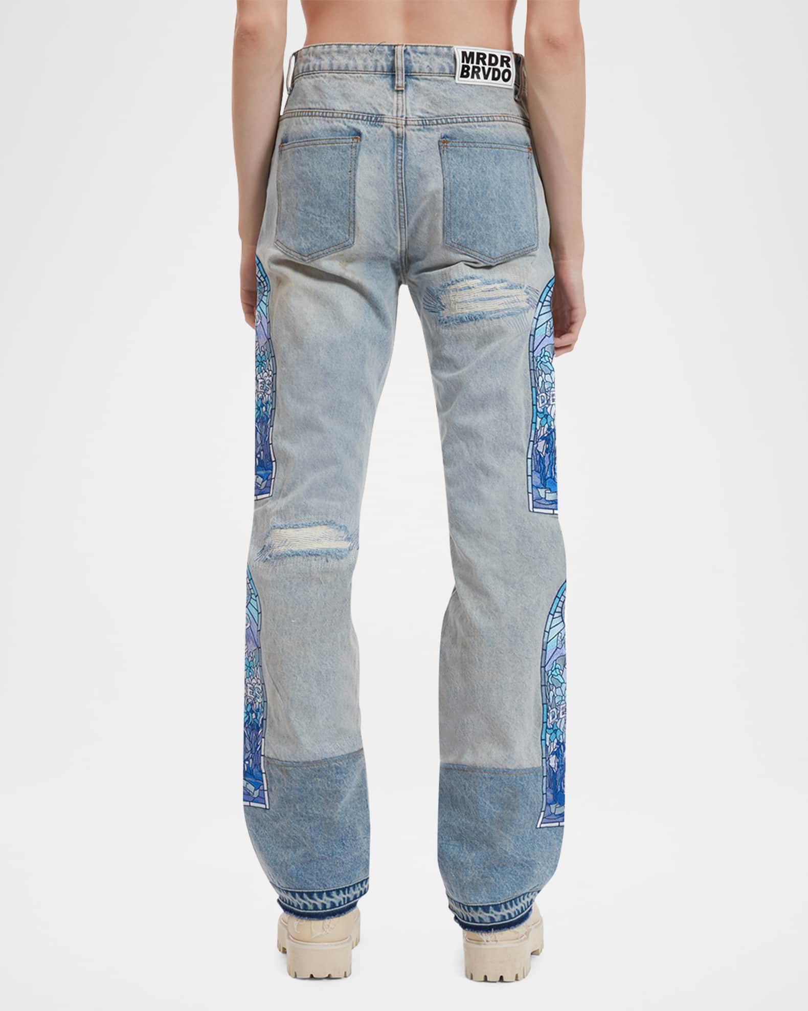 Men's Winter Mechanic Distressed Jeans 1