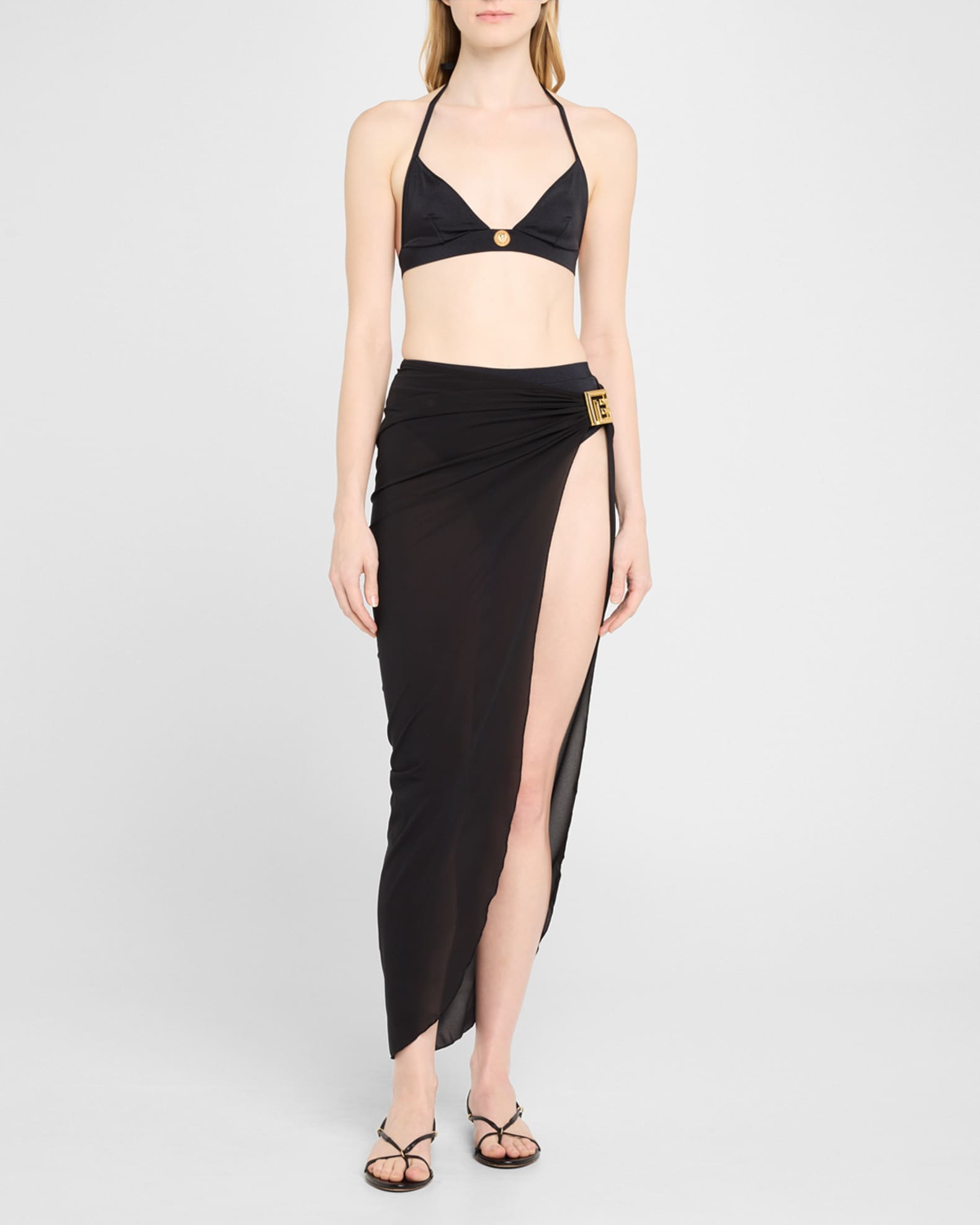 Logo Buckle Pareo Coverup 1