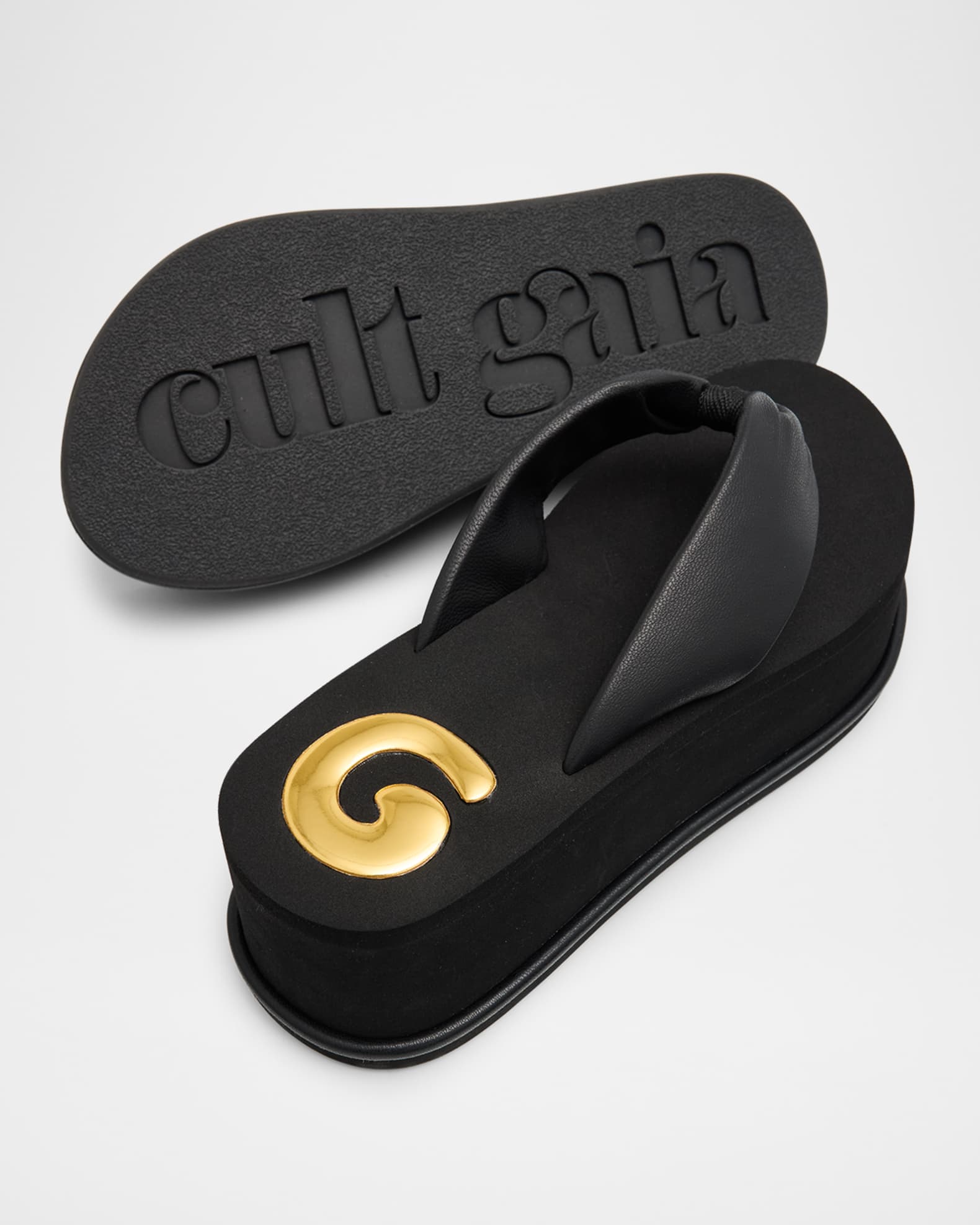 Cult Gaia CG Leather Platforms | Neiman Marcus