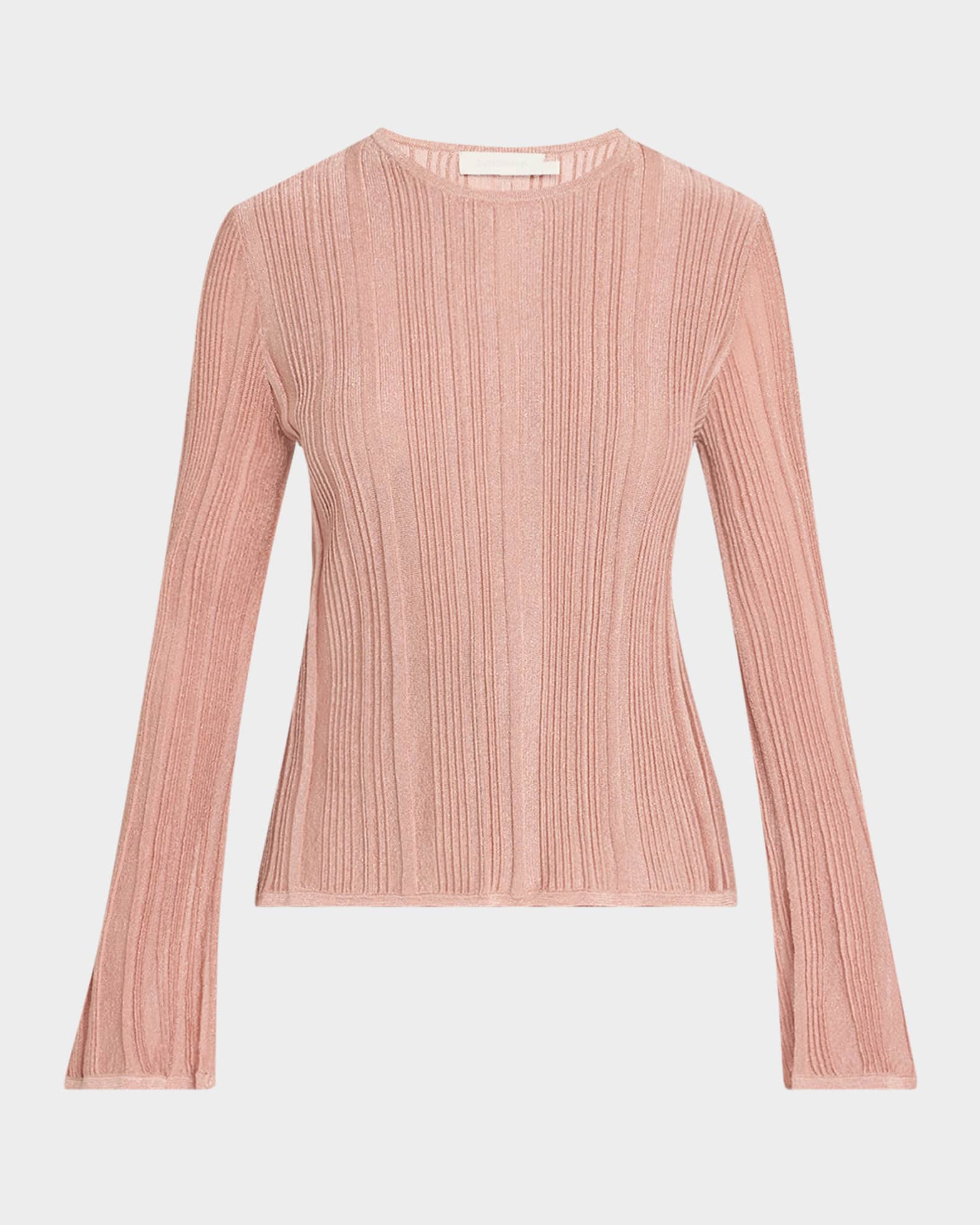 Lucky Long-Sleeve Metallic Top 0