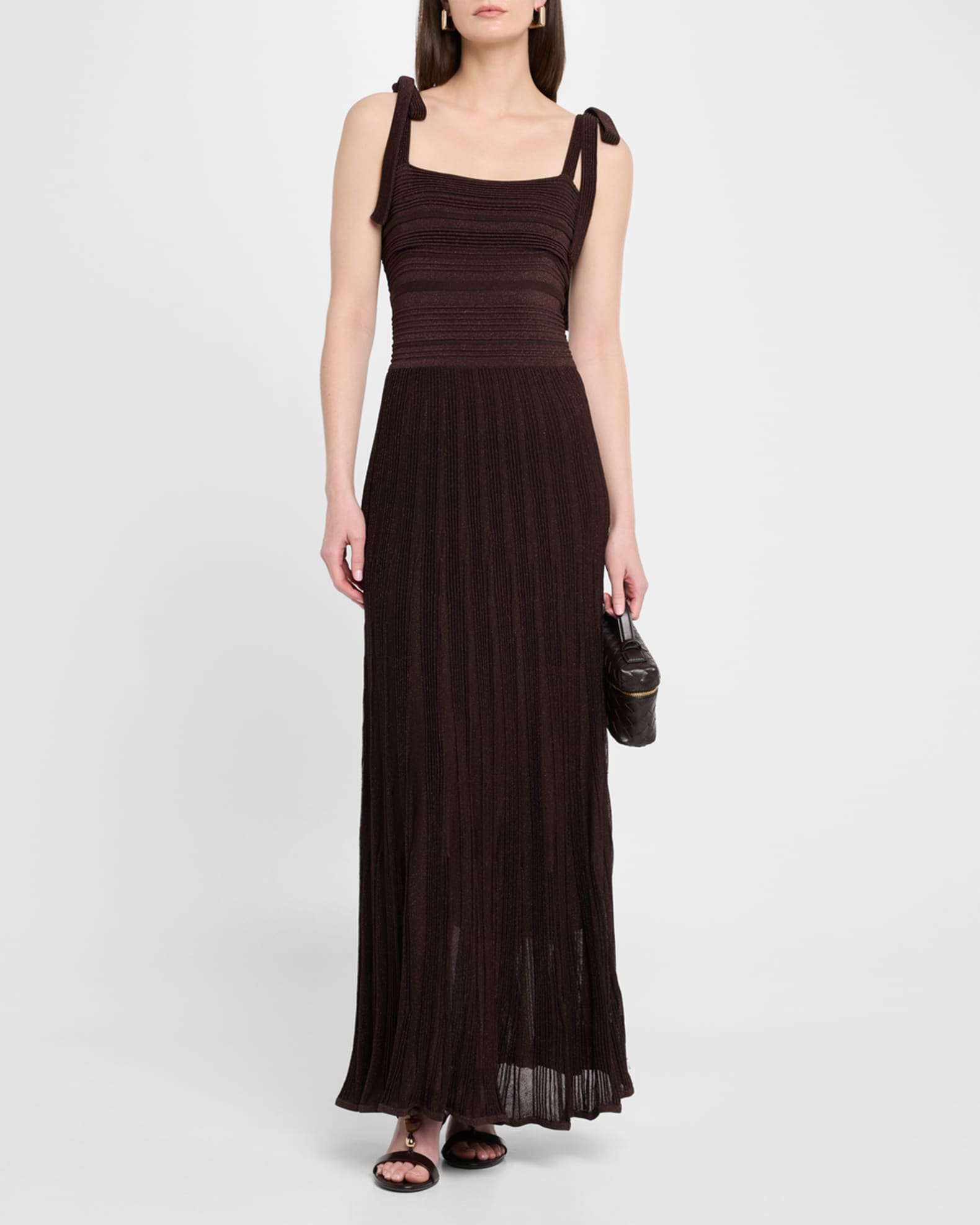 Lucky Metallic Tie Dress 1