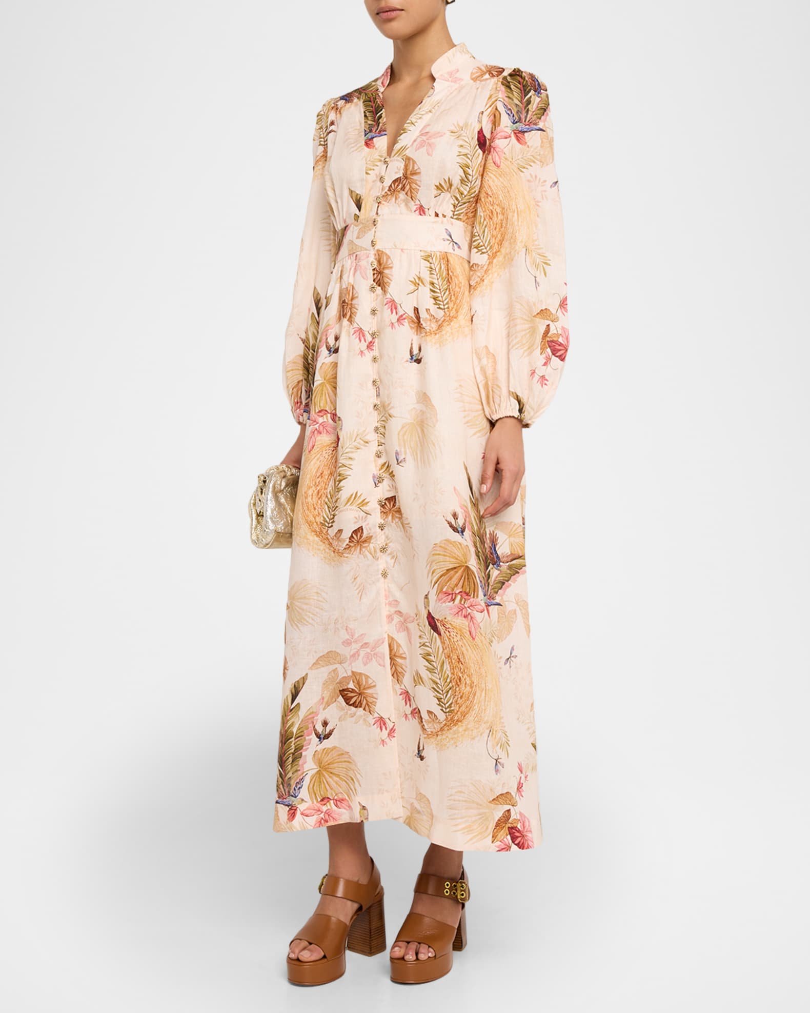 ワンピース ZIMMERMANN ASCENSION MAXI DRESS Zimmermann Ascension Plunge Maxi Dress | Neiman Marcus