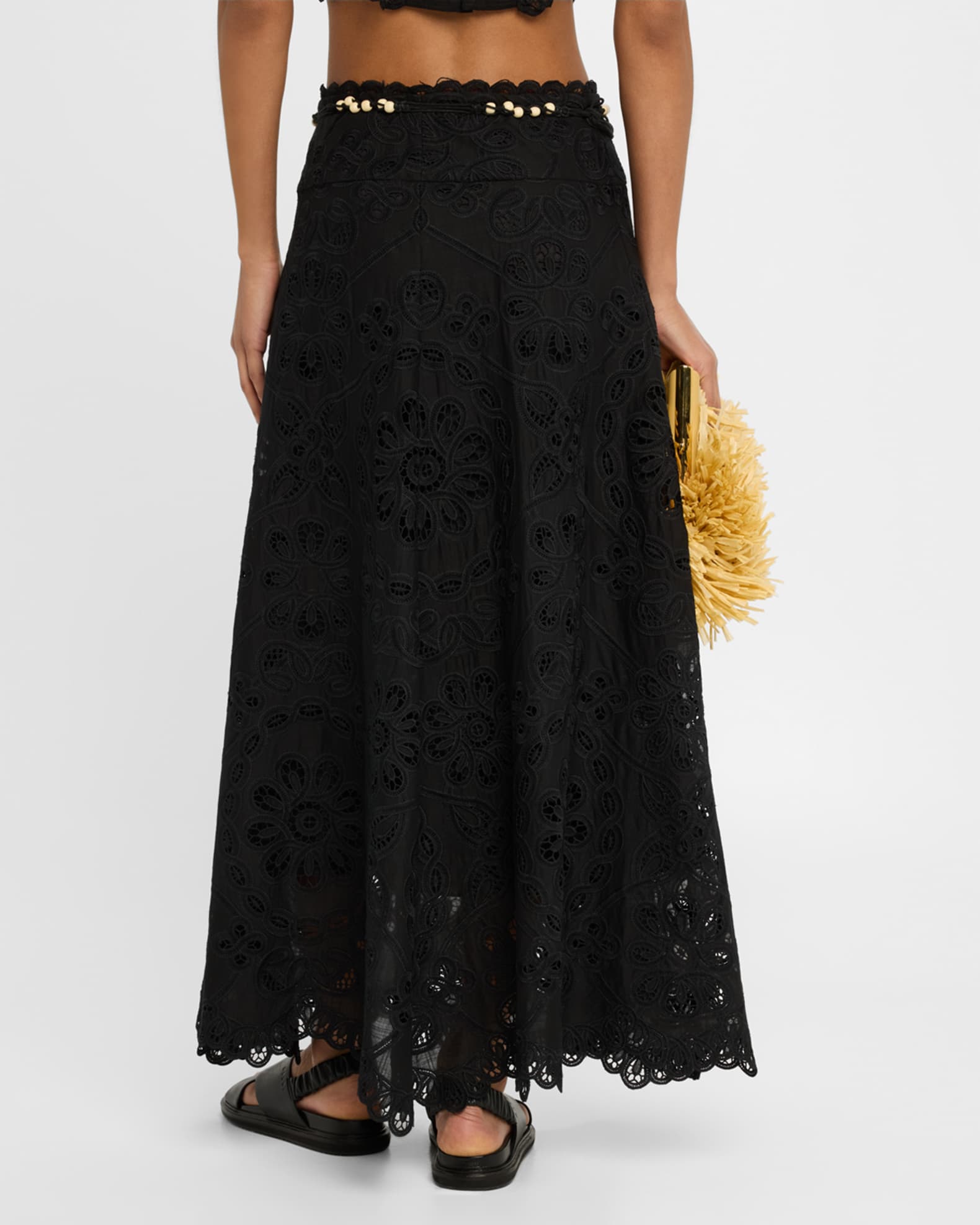 スカート Zimmermann Rhiannon Embroidered Midi Skirt ZIMMERMANN | Rhiannon Embroidered Cotton Skirt | Women