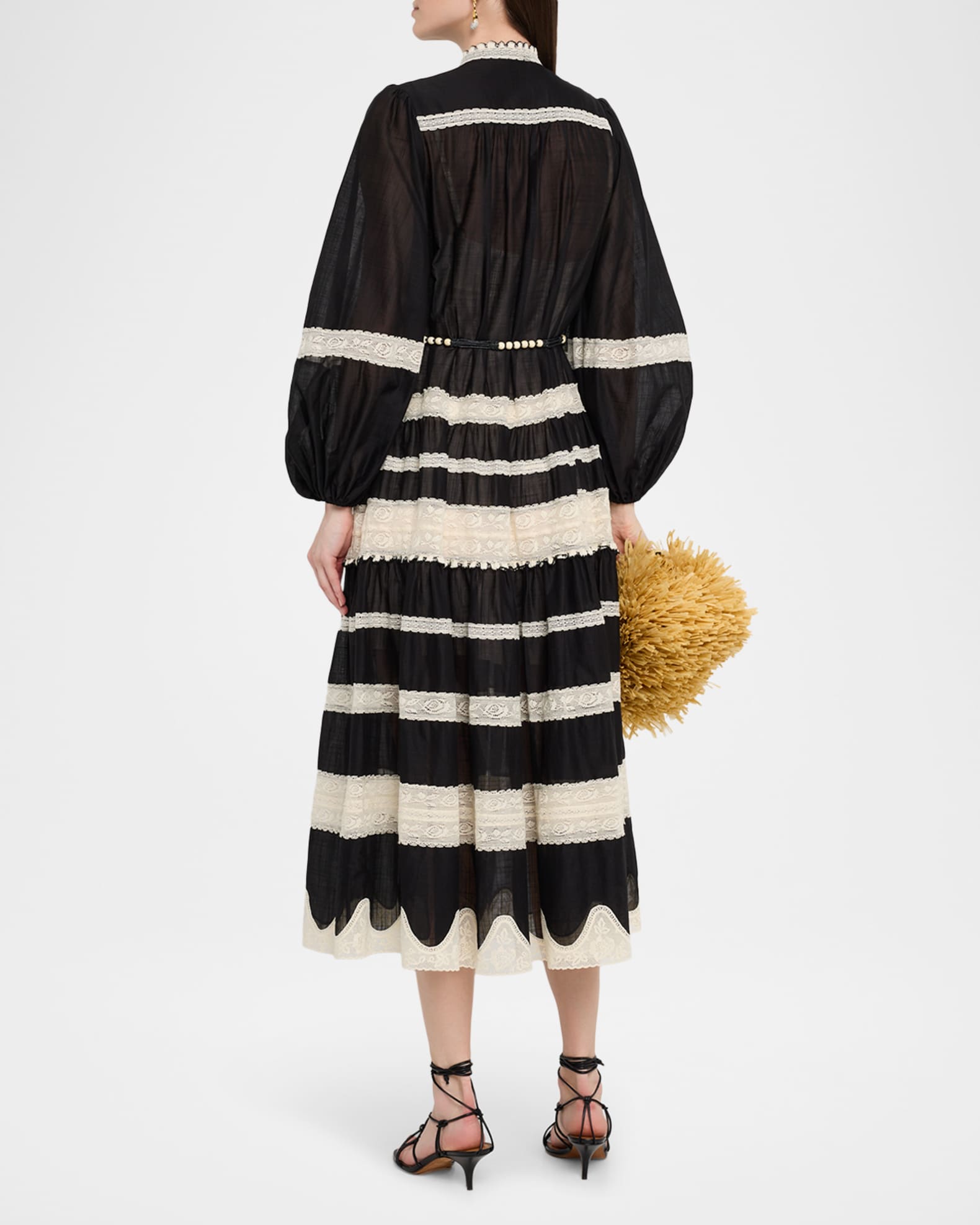 ワンピース Zimmermann RHIANNON LACE BILLOW DRESS (3227DSS251 BLACK) Zimmermann Rhiannon Lace Billow Dress | Neiman Marcus