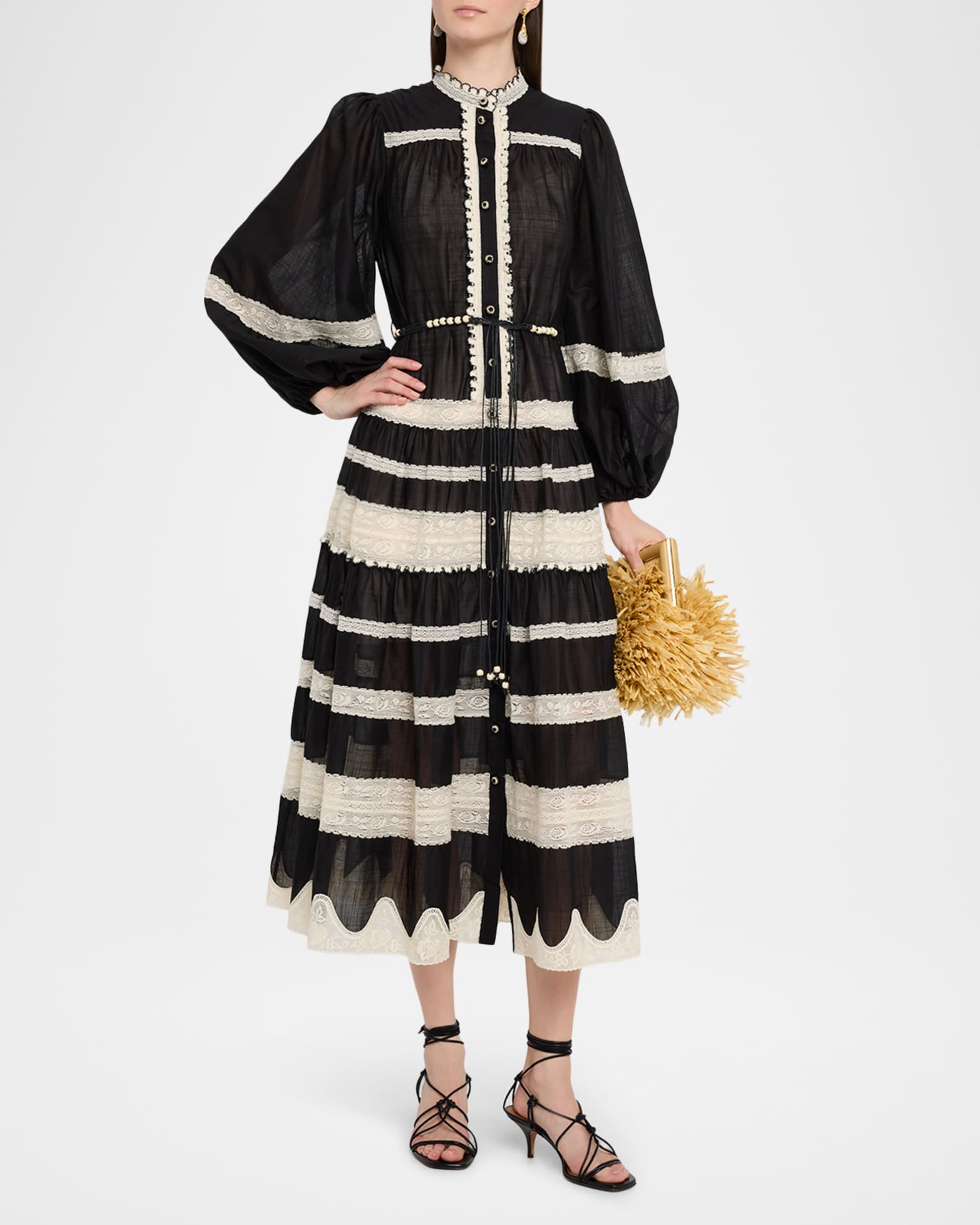 ワンピース Zimmermann Rhiannon Billow Maxi Dress Zimmermann Rhiannon Lace Billow Dress | Neiman Marcus