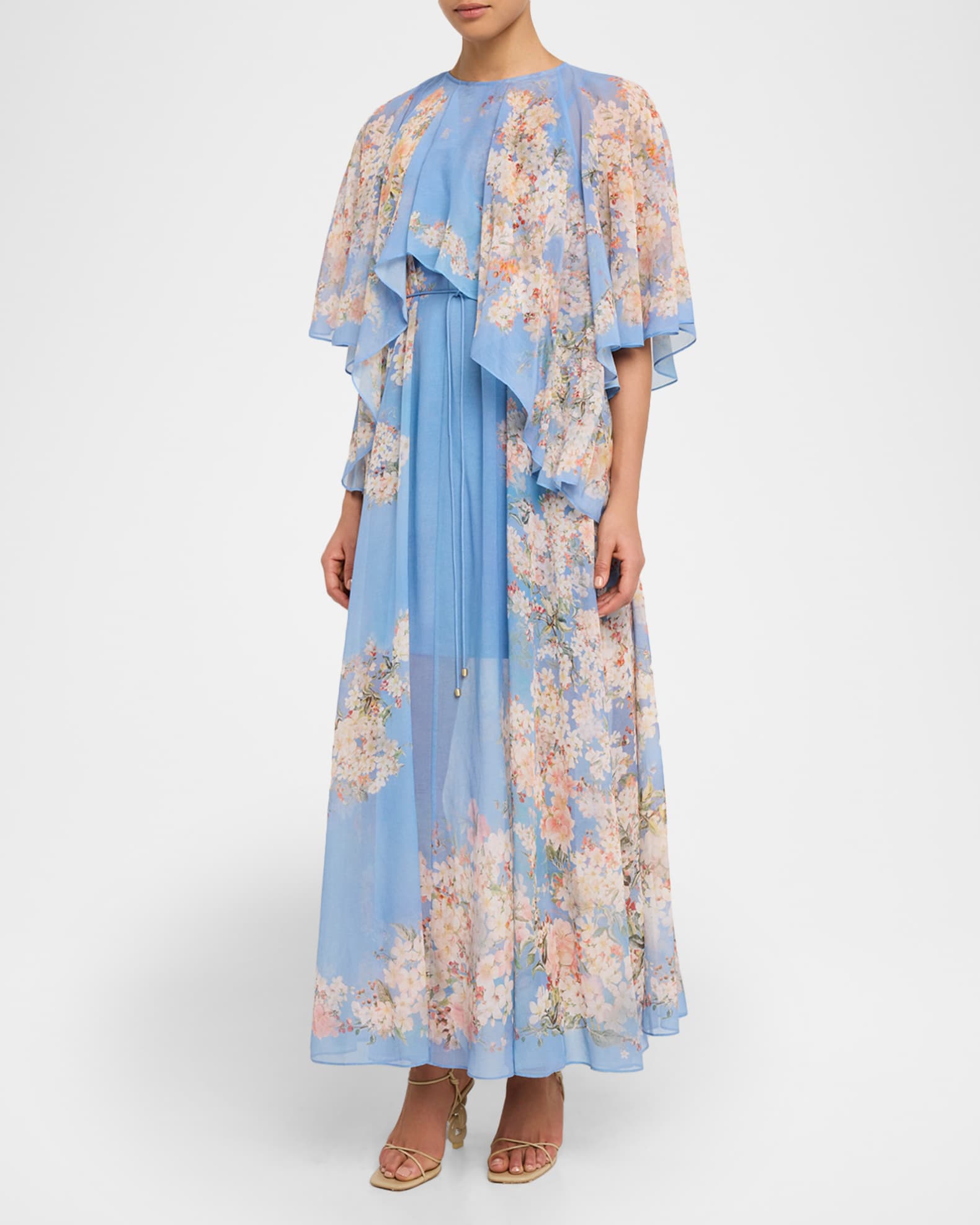 【関税込み】ZIMMERMANN Cascadian' dress ZIMMERMANN Cascadian leopard-print linen maxi dress | NET-A