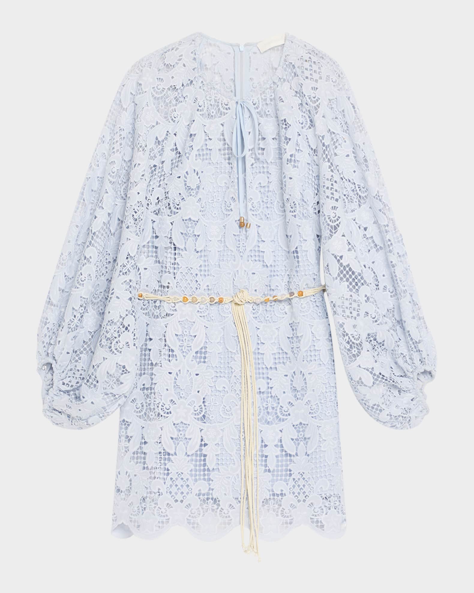 Zimmermann Coco Lace Tunic Mini Dress | Neiman Marcus