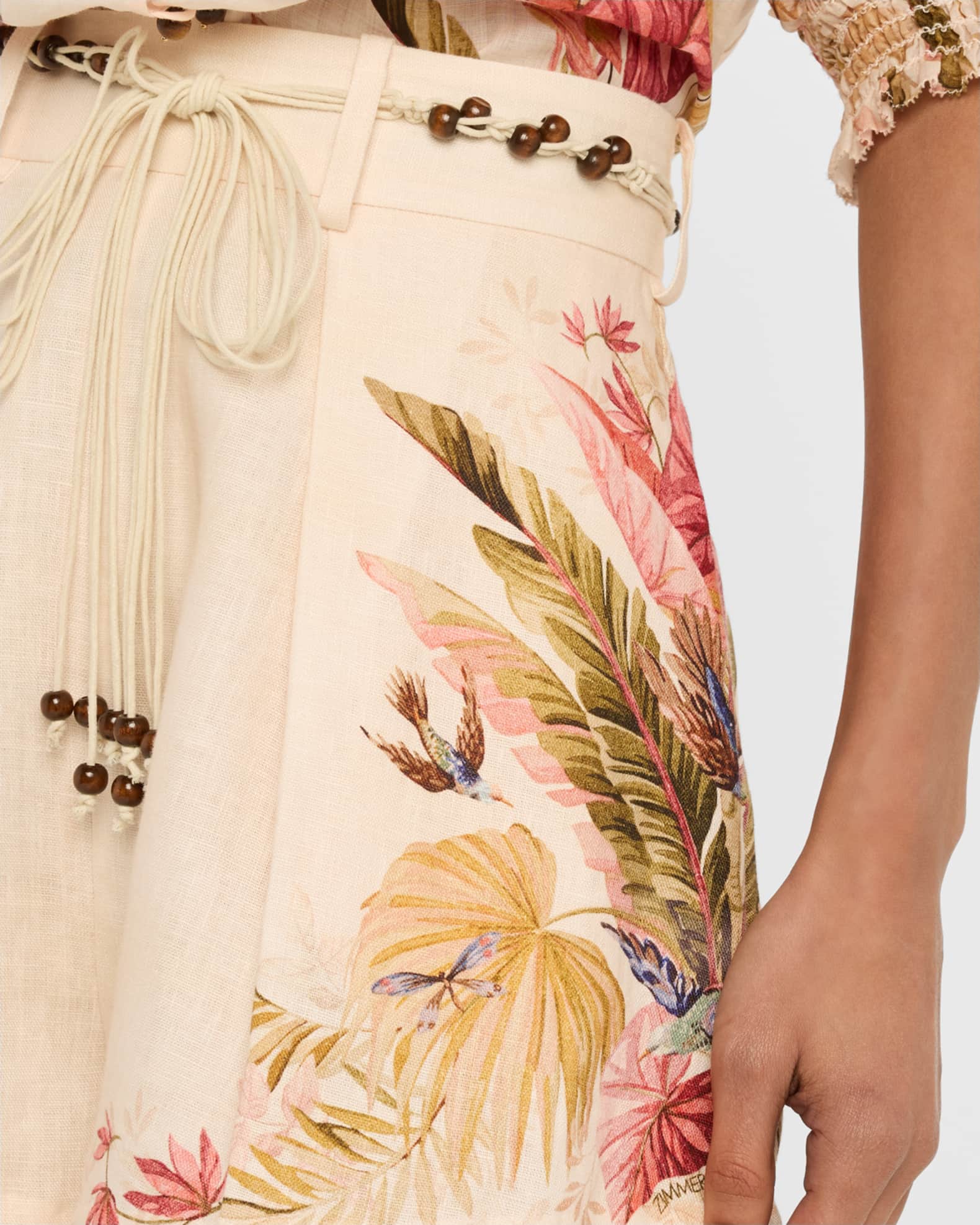 Zimmermann Ascension Tuck Shorts | Neiman Marcus