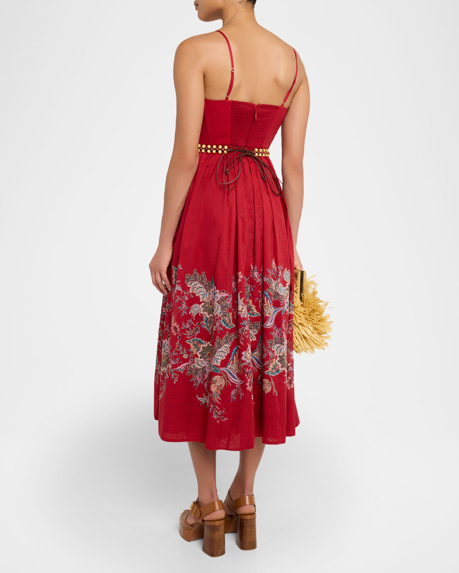VIP【関税送料無料】希少 Zimmermann Rhiannon Corset Dress Zimmermann Rhiannon Belted Corset Midi Dress | Neiman Marcus