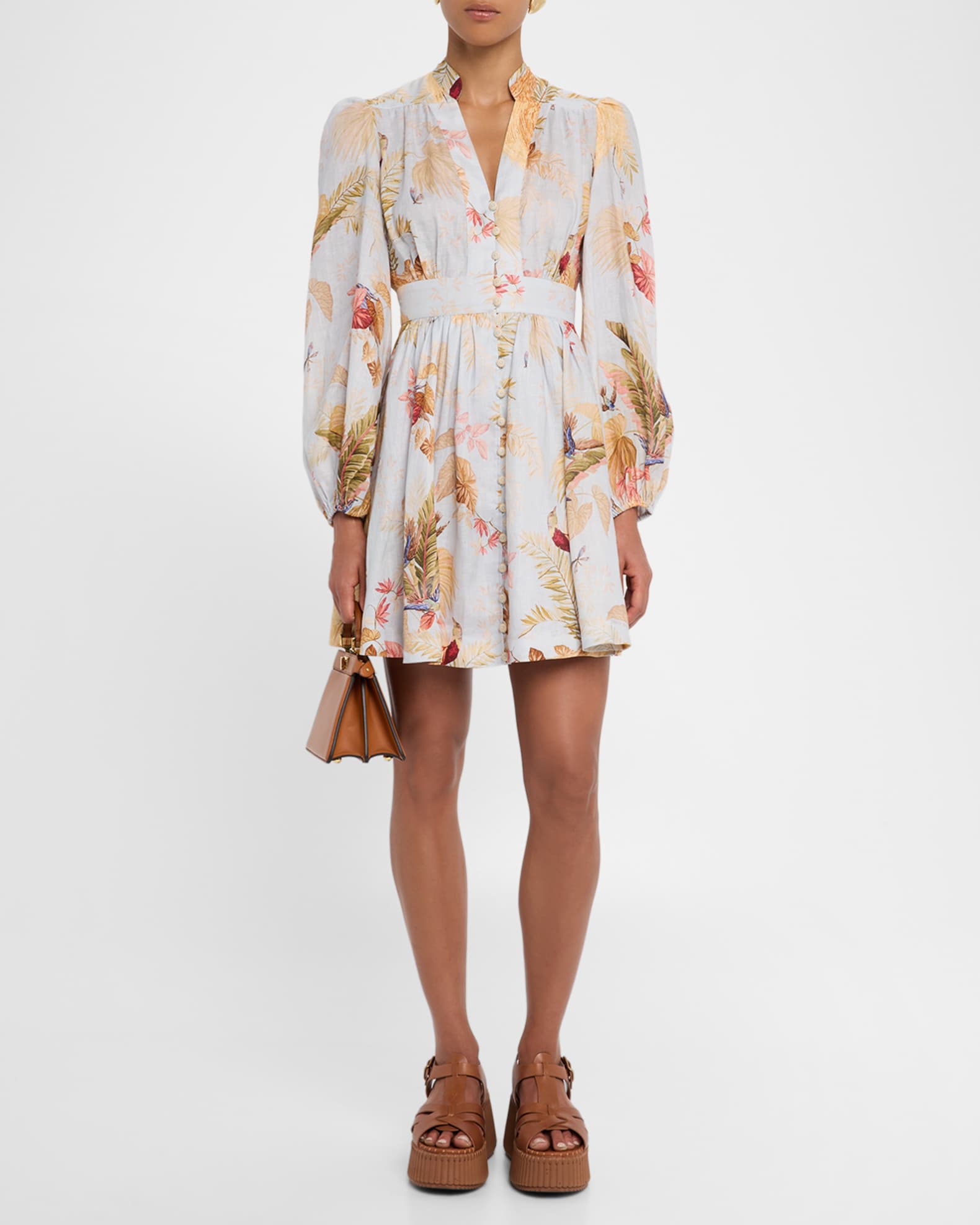 ワンピース ZIMMERMANN ASCENSION COTTON MINI DRESS ZIMMERMANN Ascension hooded printed cotton mini dress | NET