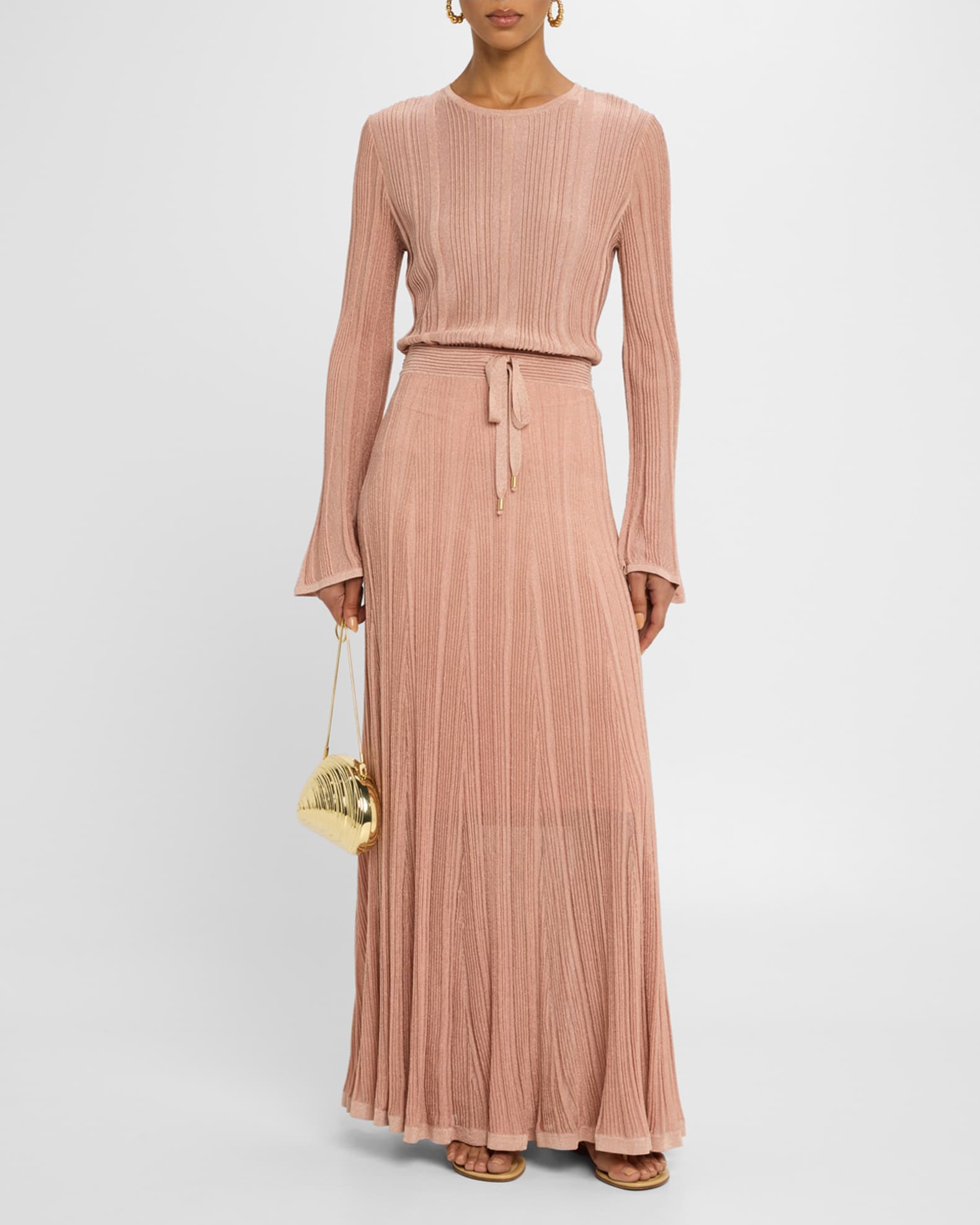 Lucky Metallic Maxi Skirt 1