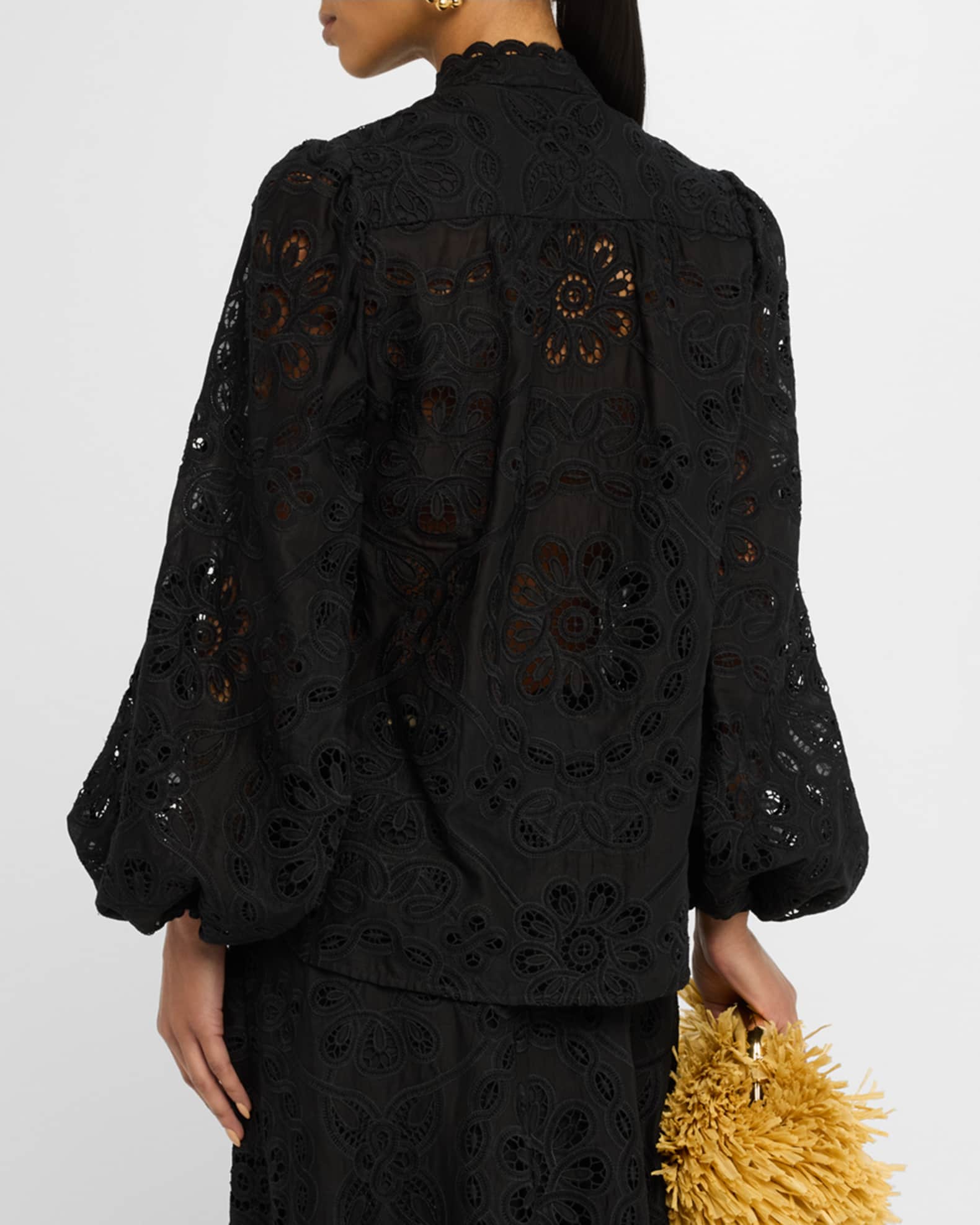 Zimmermann Rhiannon Embroidered Blouse | Neiman Marcus