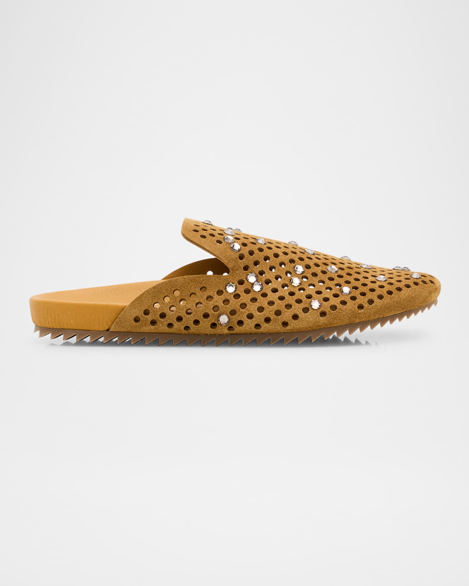 Braidy Crystal-Embellished Suede Clogs 0