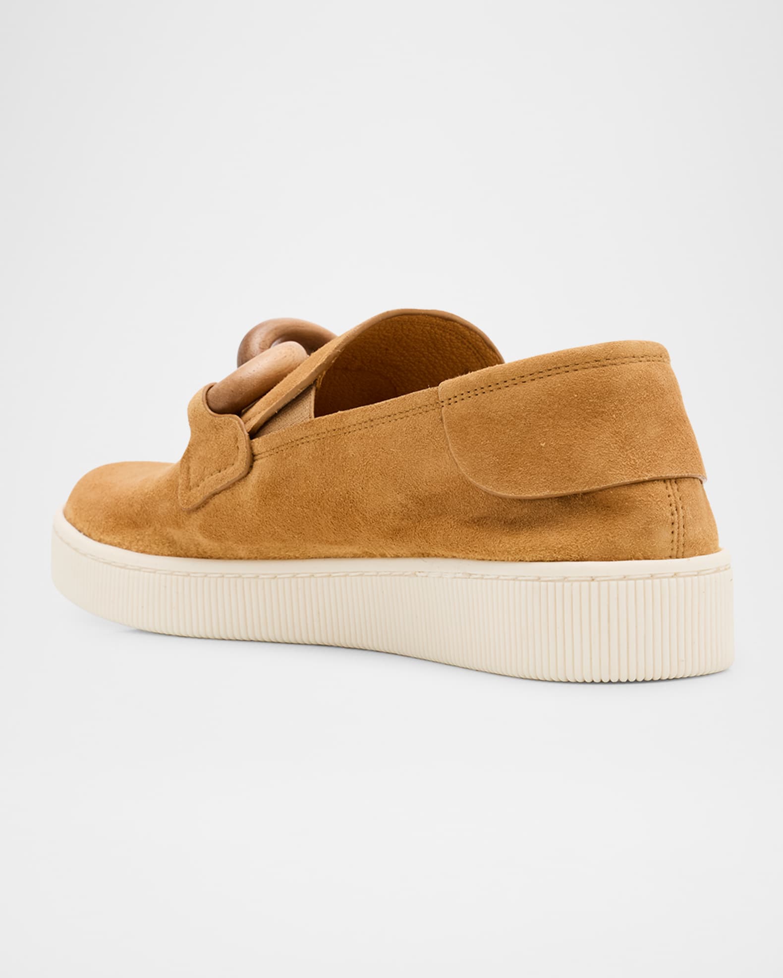 Pedro Garcia Pastora Suede and Wood Slip-On Sneakers Neiman Marcus