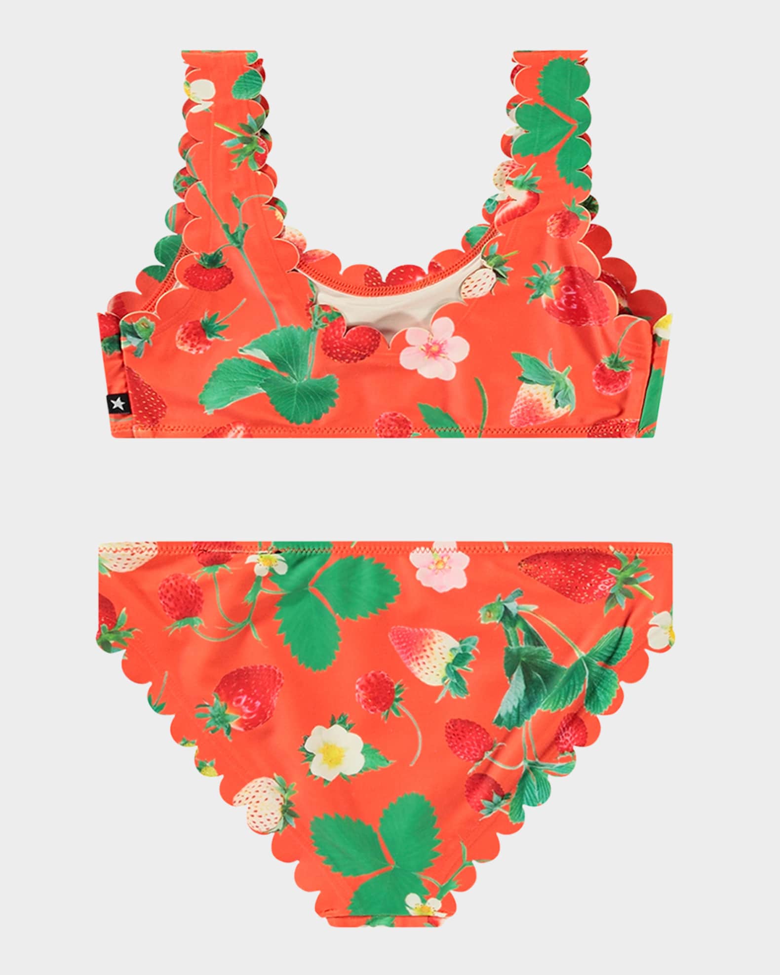 Girl's Nolina Floral-Print Scallop Bikini, Size 3T-6 1
