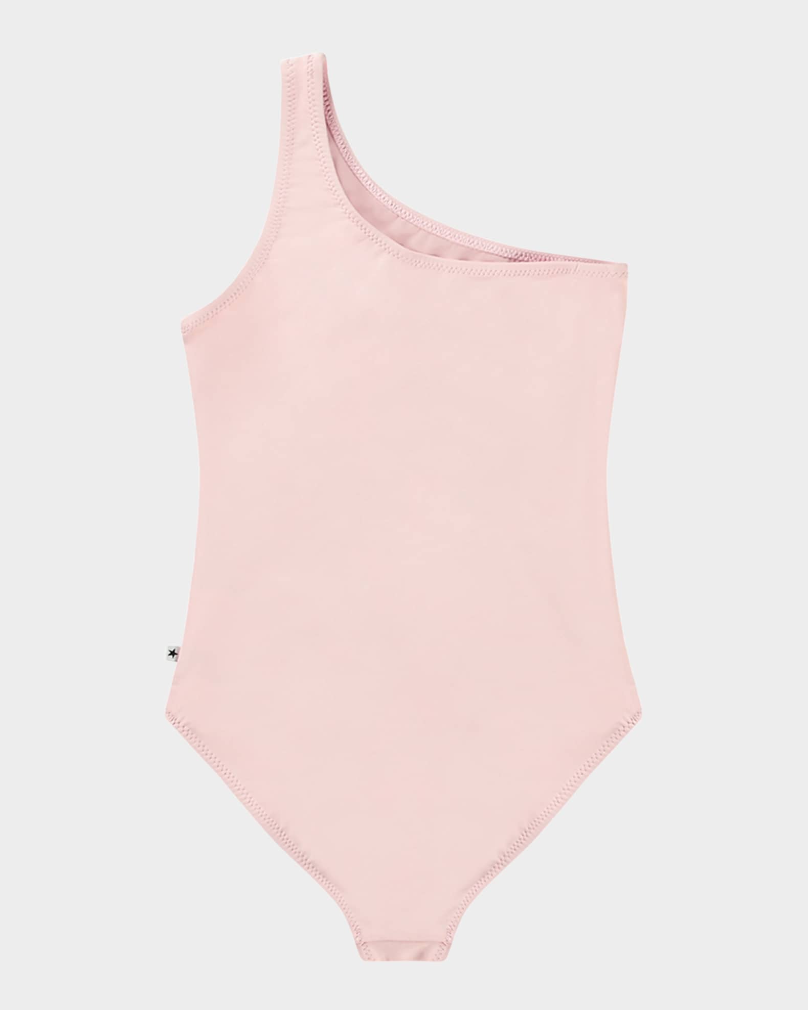 Girl's Nai Happy Face One Shoulder Swimsuit, Size 8-12 1