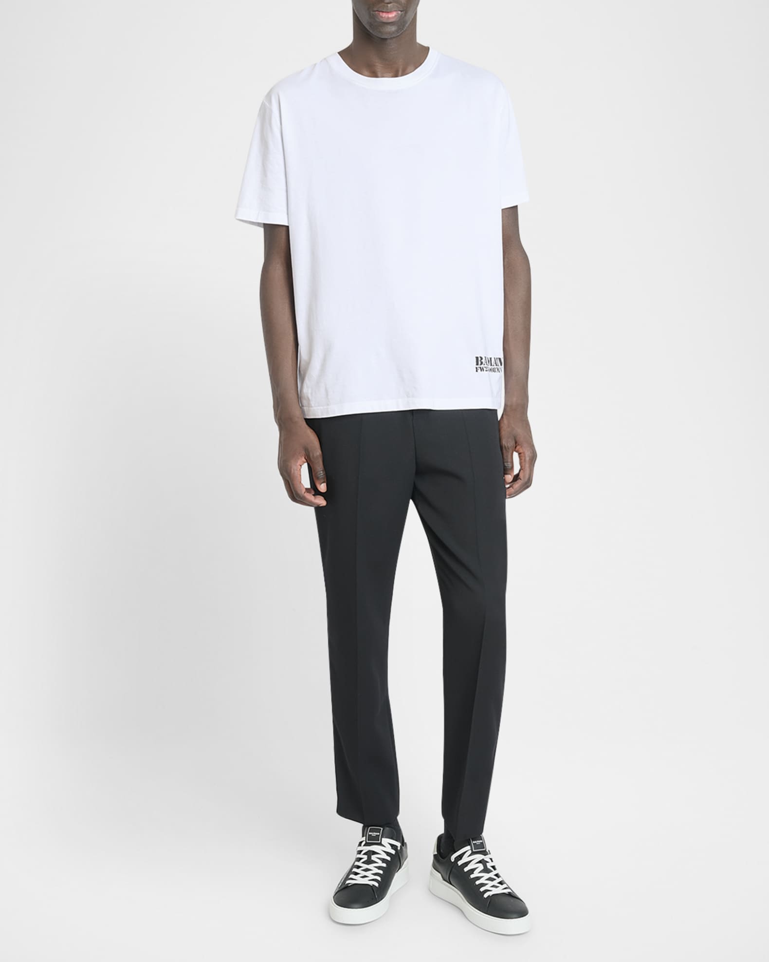 Men's Logo Stamp Cotton T-Shirt 1