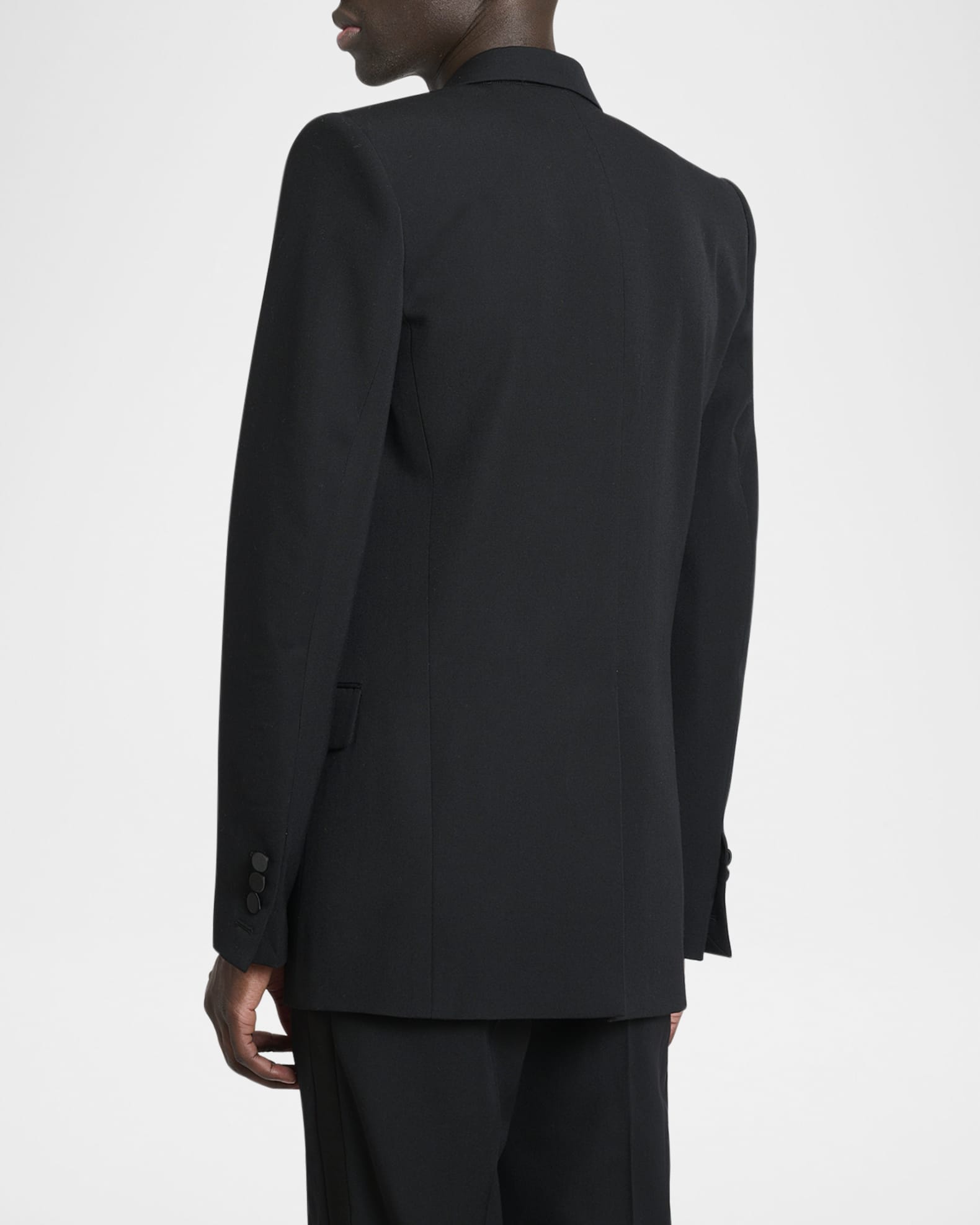 【送料&関税込】Balmain Blazer Jacket Balmain Men's Satin Peak Lapel Double-Breasted Blazer Jacket