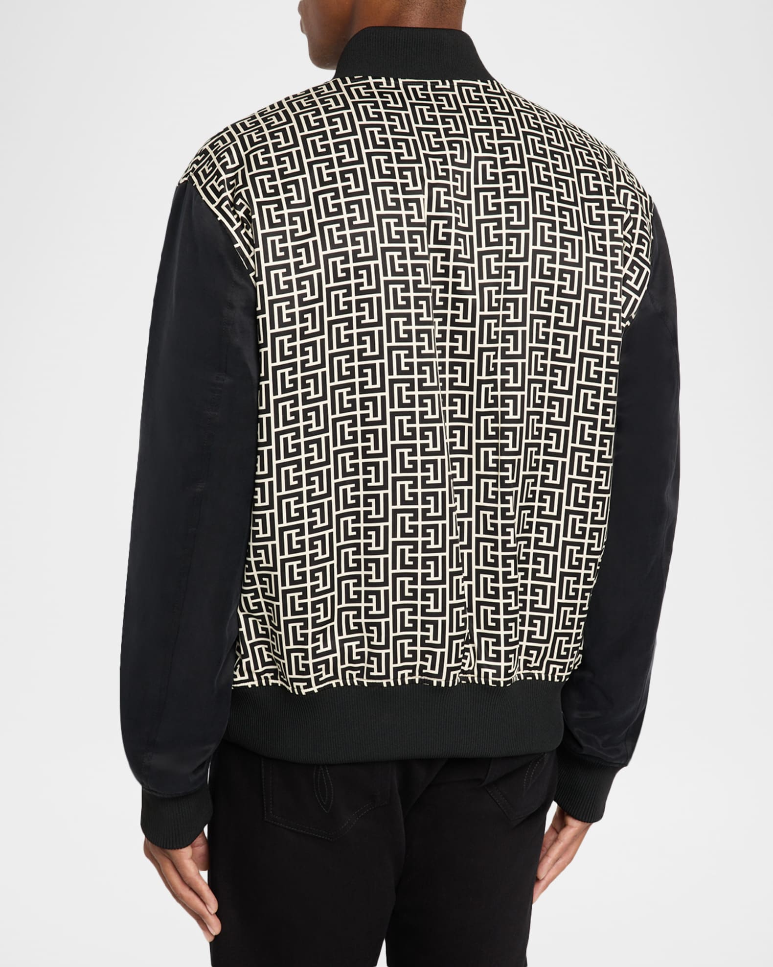 BALMAIN バルマン　スモーキングジャケット　ブラック BALMAIN - 【ラスト1点】BH1 NYLON BOMBER JACKET / ボンバー