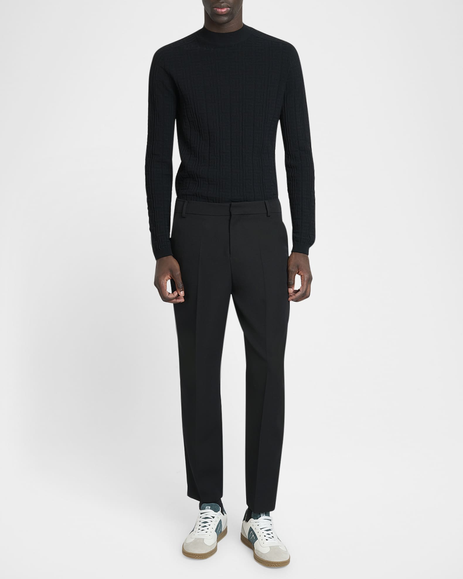 Men's Monogram Knit Mock Neck Sweater 1