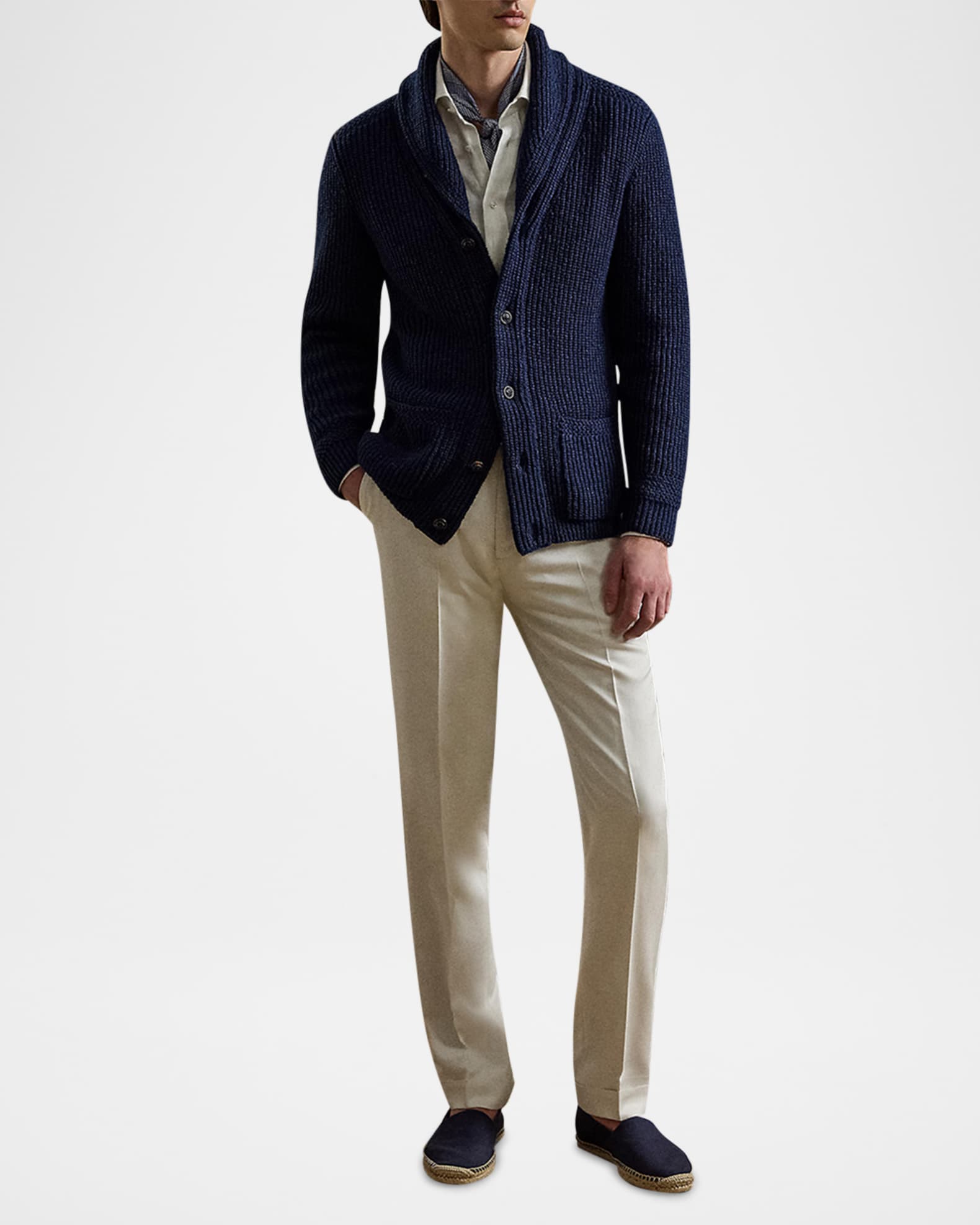 Men's NM X RL Gregory Handmade Silk Trousers 1