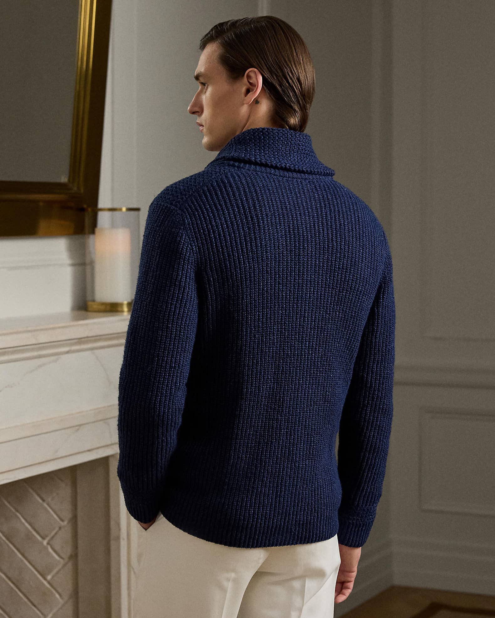 Ralph Lauren Purple Label Men's NM X RL Shawl-Collar Textured