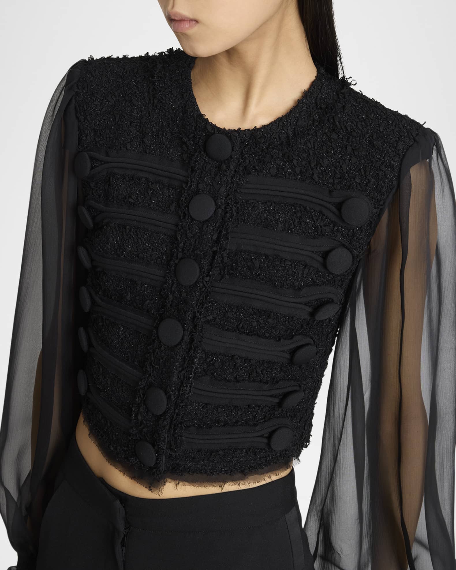 【関税＆送料込み】Balmain Edge-To-Edge Silky Tweed Jacket Balmain Edge-to-Edge Silky Tweed Jacket for Elegant Style