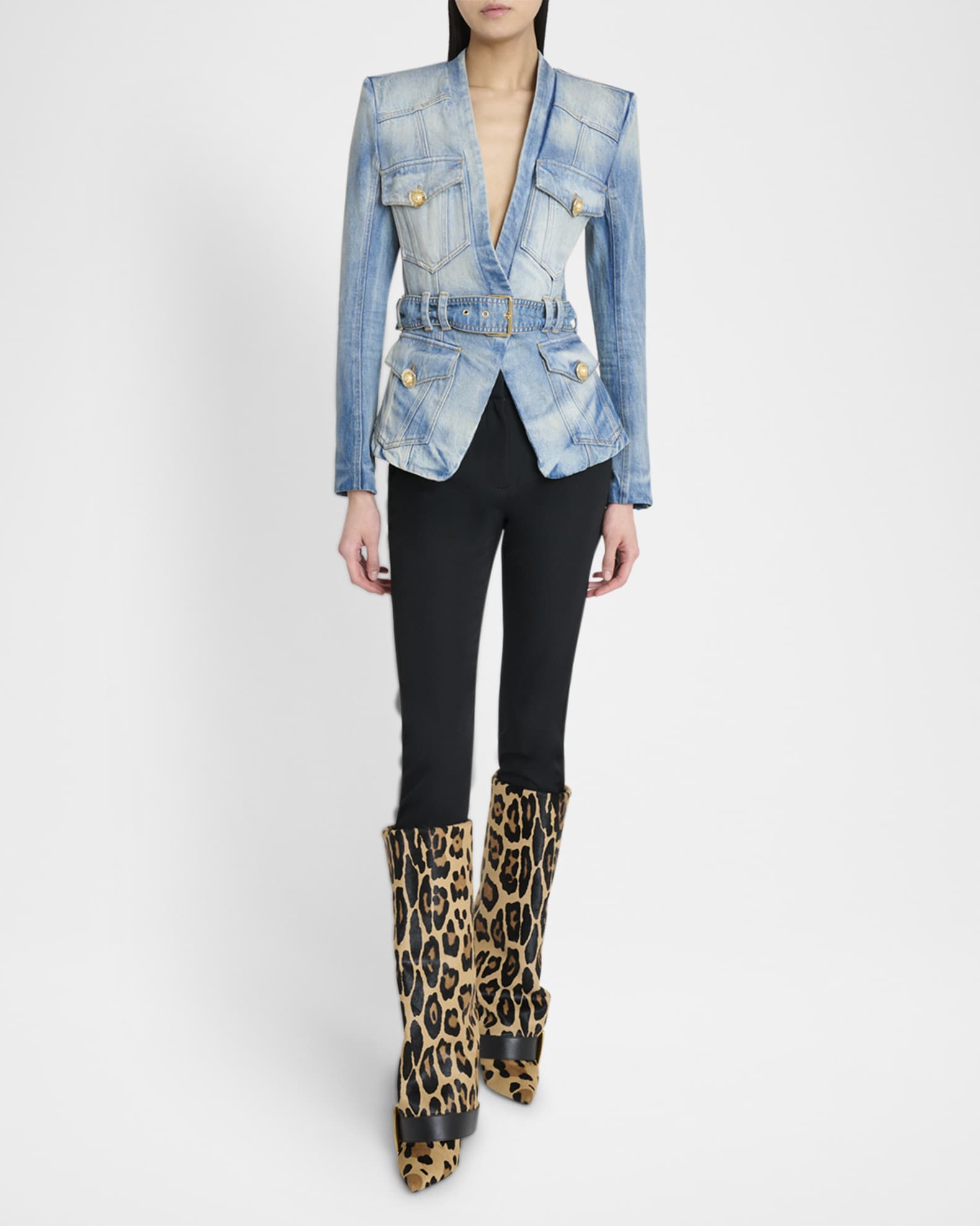 Belted Denim Jacket 1