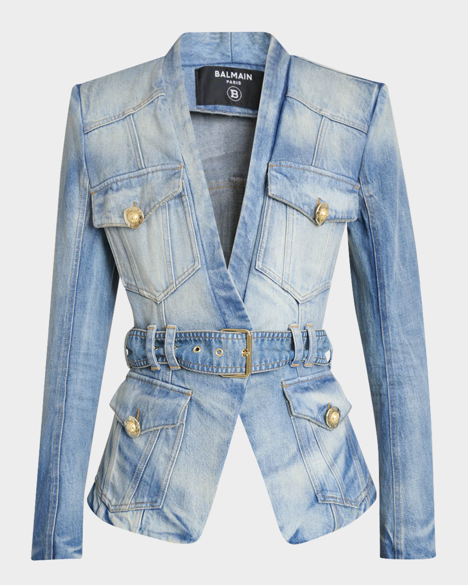 Belted Denim Jacket 0