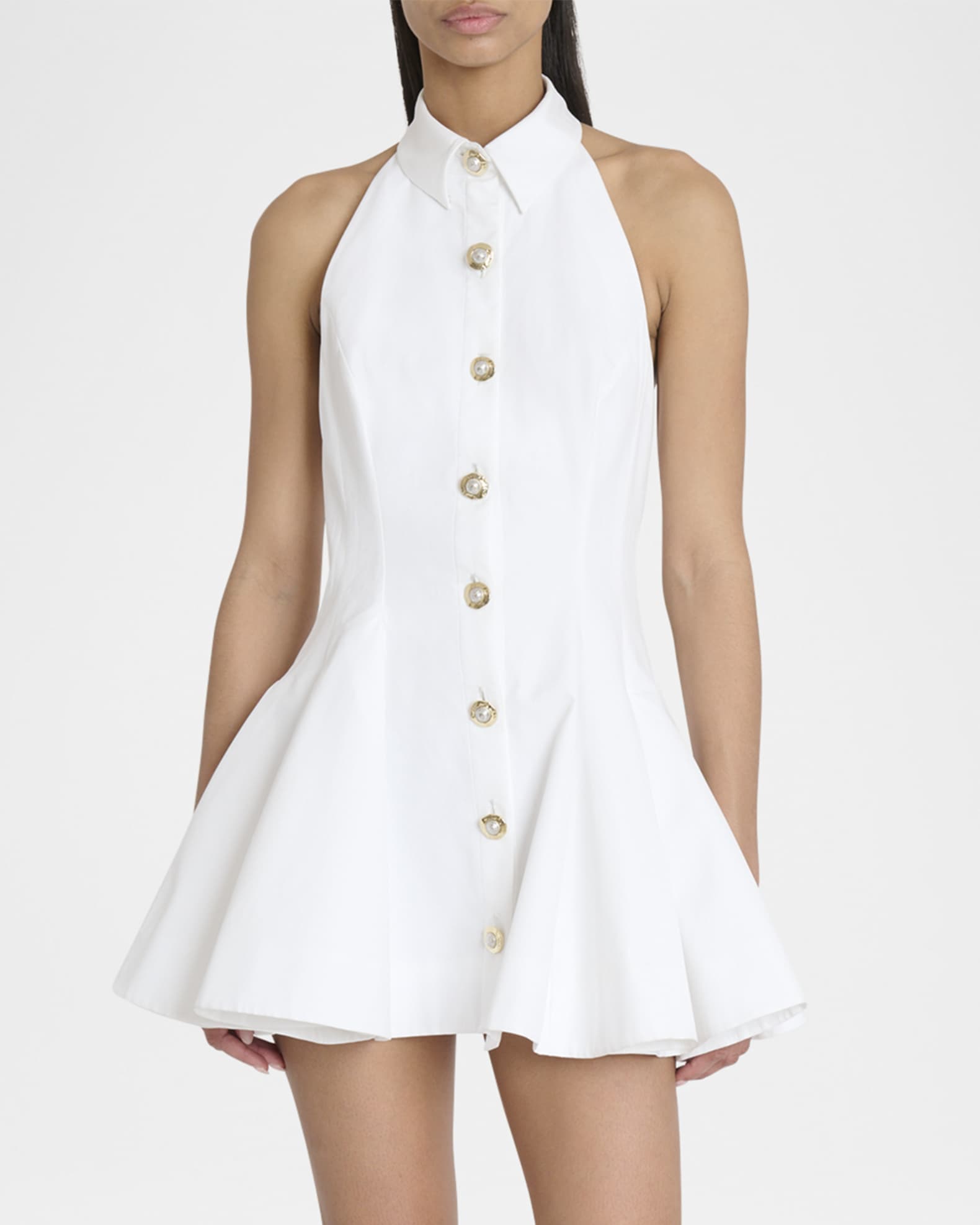 Balmain 'Halterneck' Dress FR 34 White