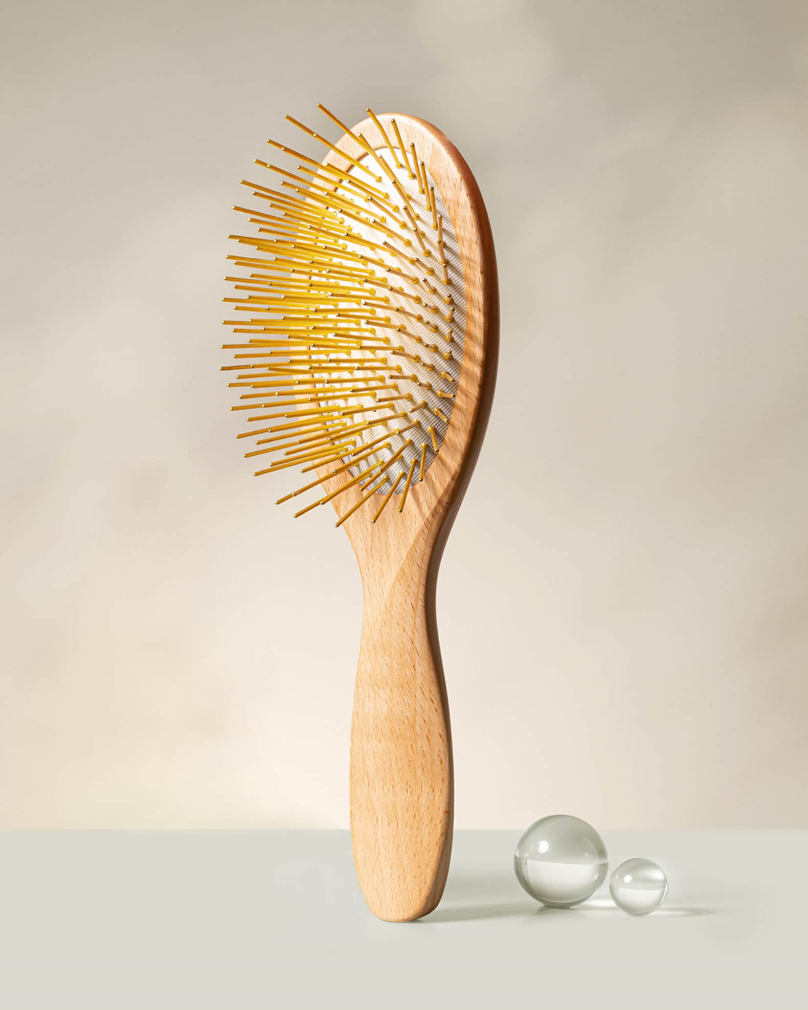 SNOW FOX Gua Sha Hair and Scalp Brush Premium Wooden Edition