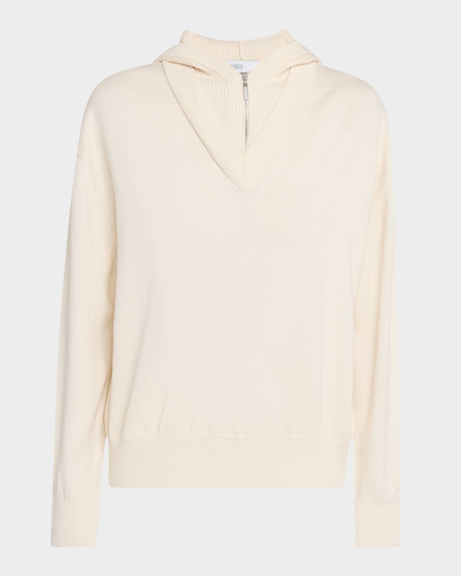 Layered Knit Hoodie 0