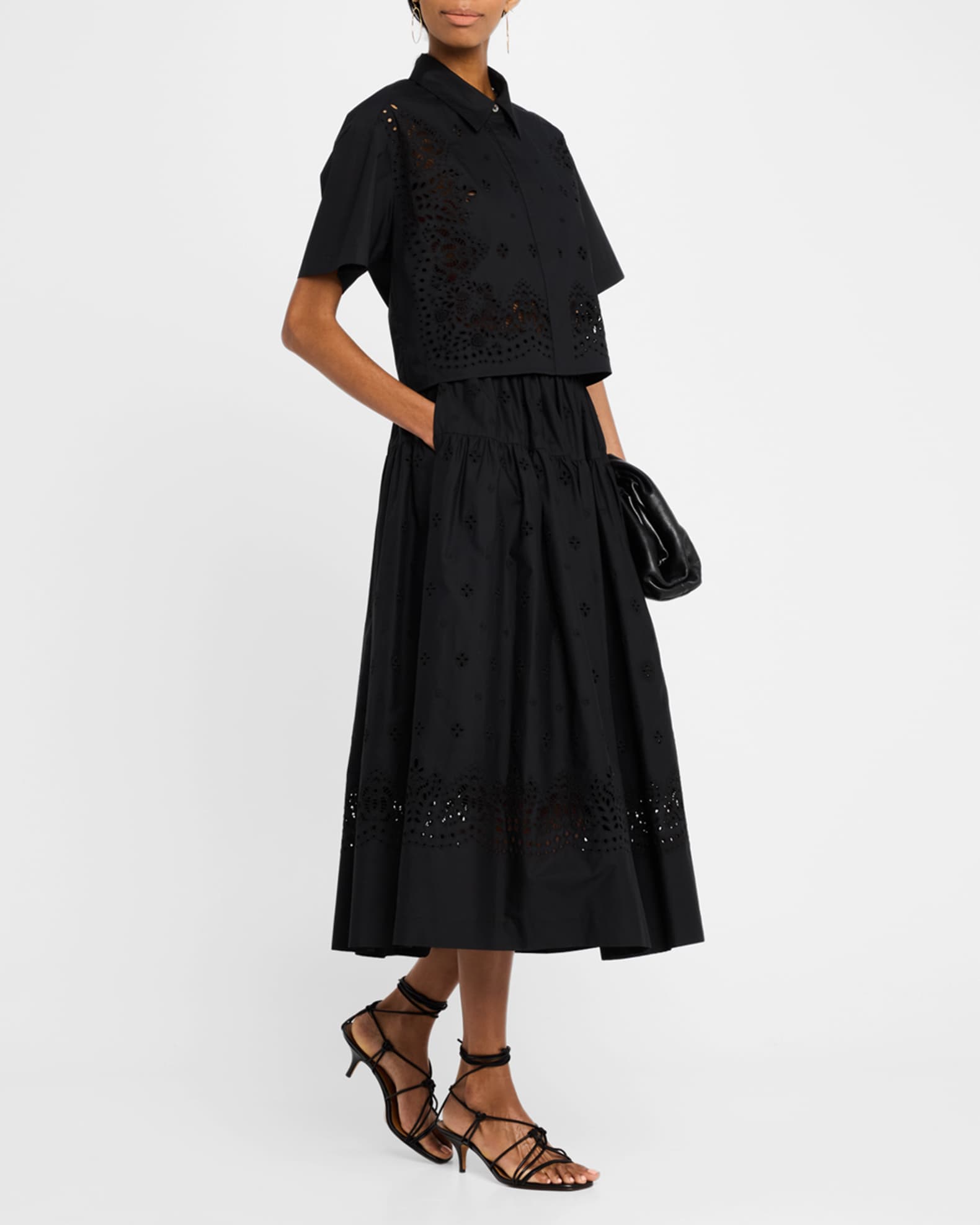 Jay Eyelet Midi Skirt 1