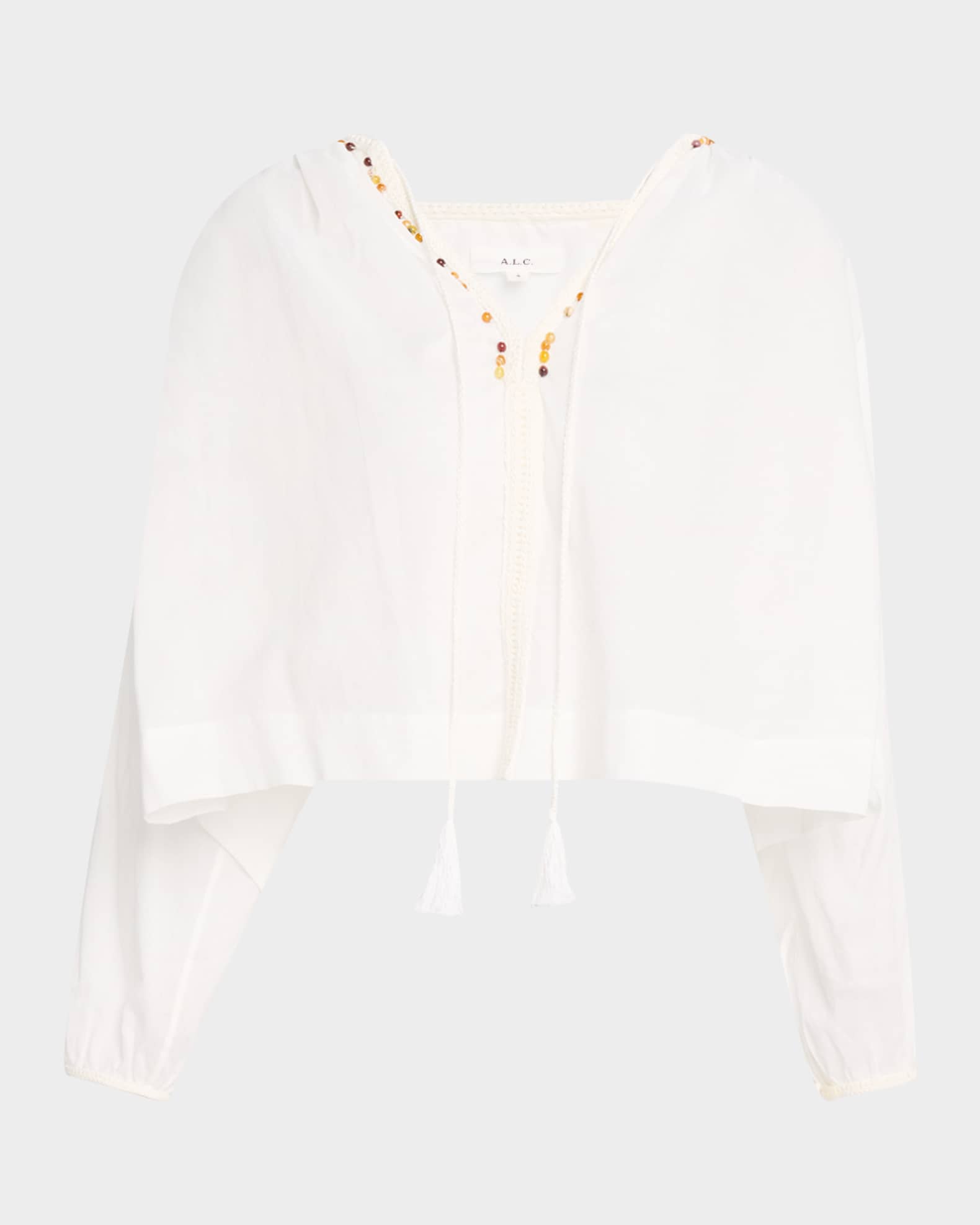 Jodie Beaded Long-Sleeve Top 0
