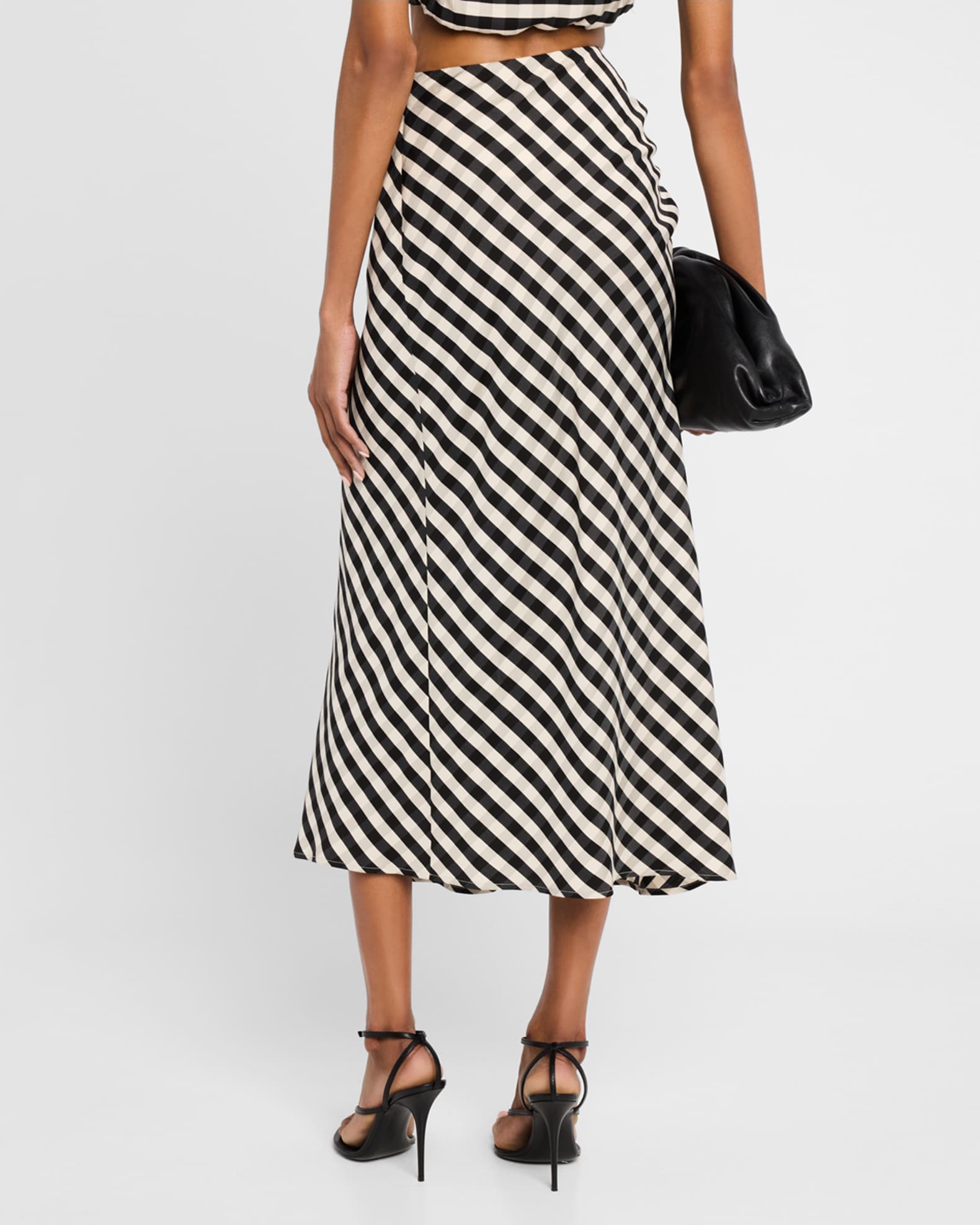 A.L.C. Jean Check Midi Skirt | Neiman Marcus