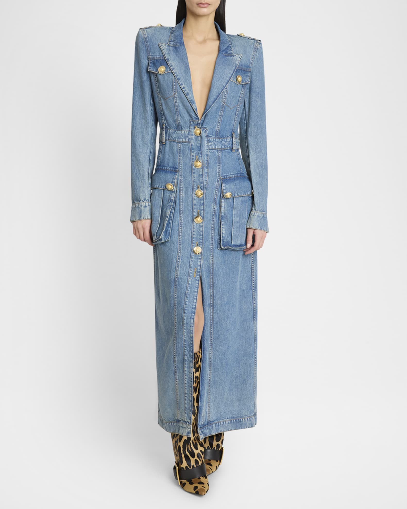 【送料&関税込】Balmain chiocciola Dress Chain-detail snake-print gown in multicoloured - Balmain