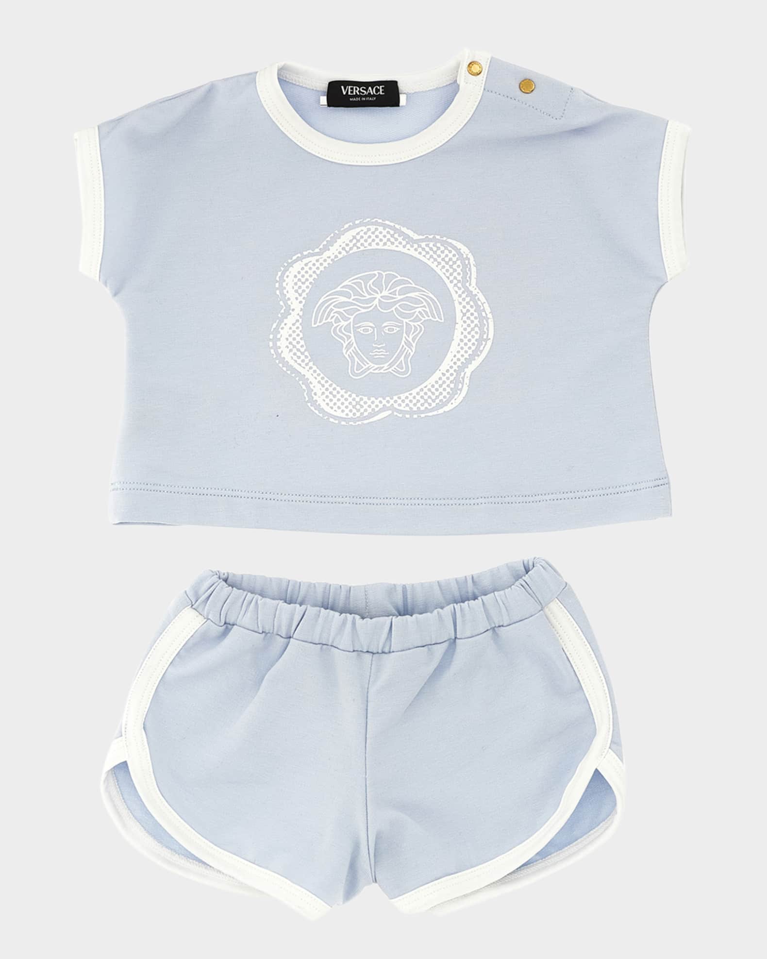 Boy's Logo-Print Fleece Top & Shorts Set, Size 3M-18M 0