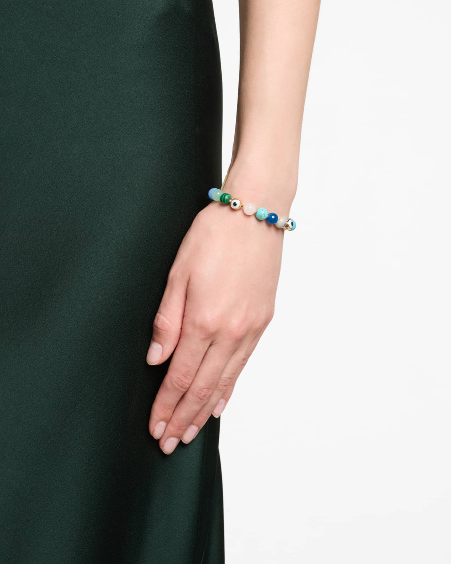 Evil Eye Semi-Precious Stretch Bracelet 1