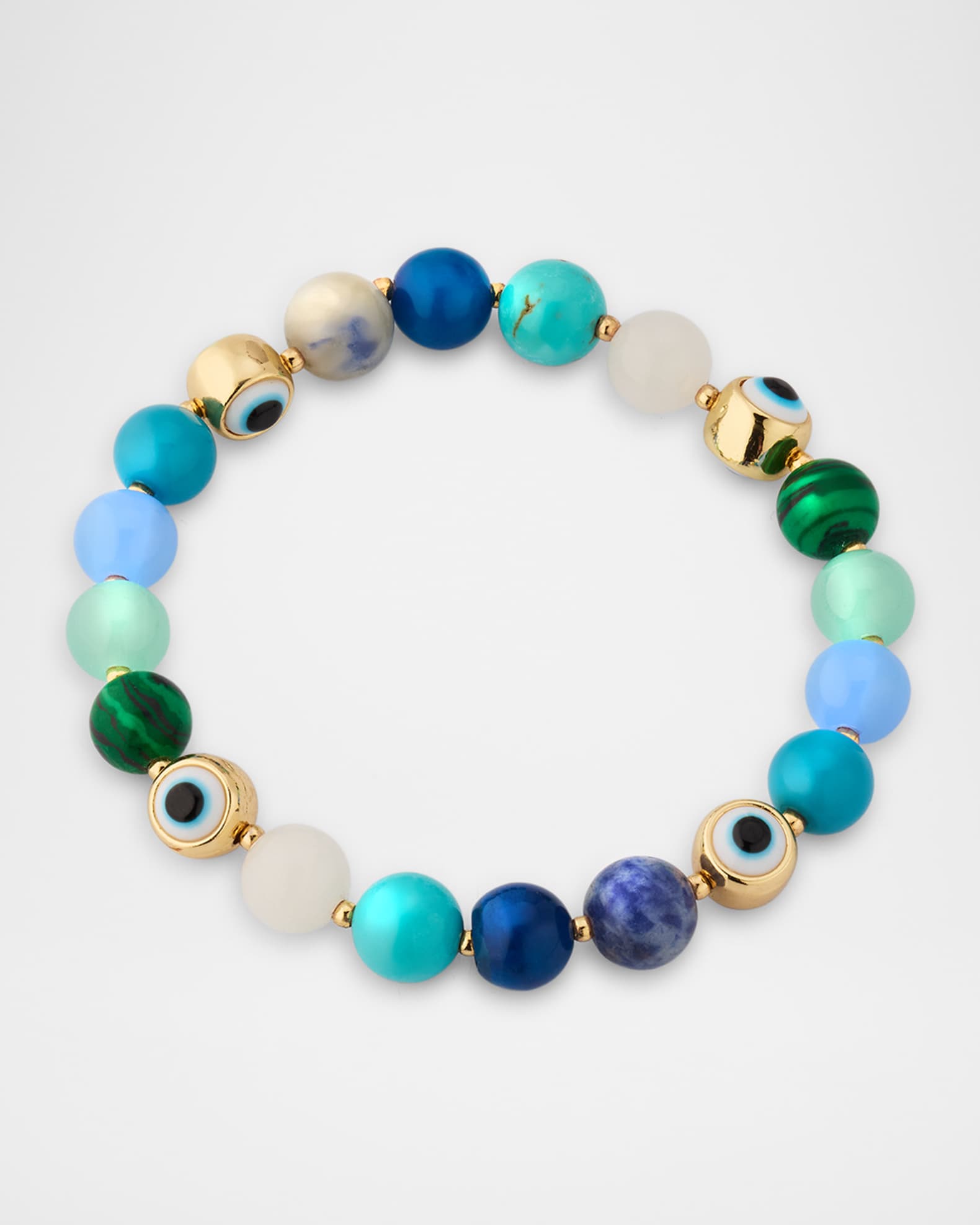 Evil Eye Semi-Precious Stretch Bracelet 0